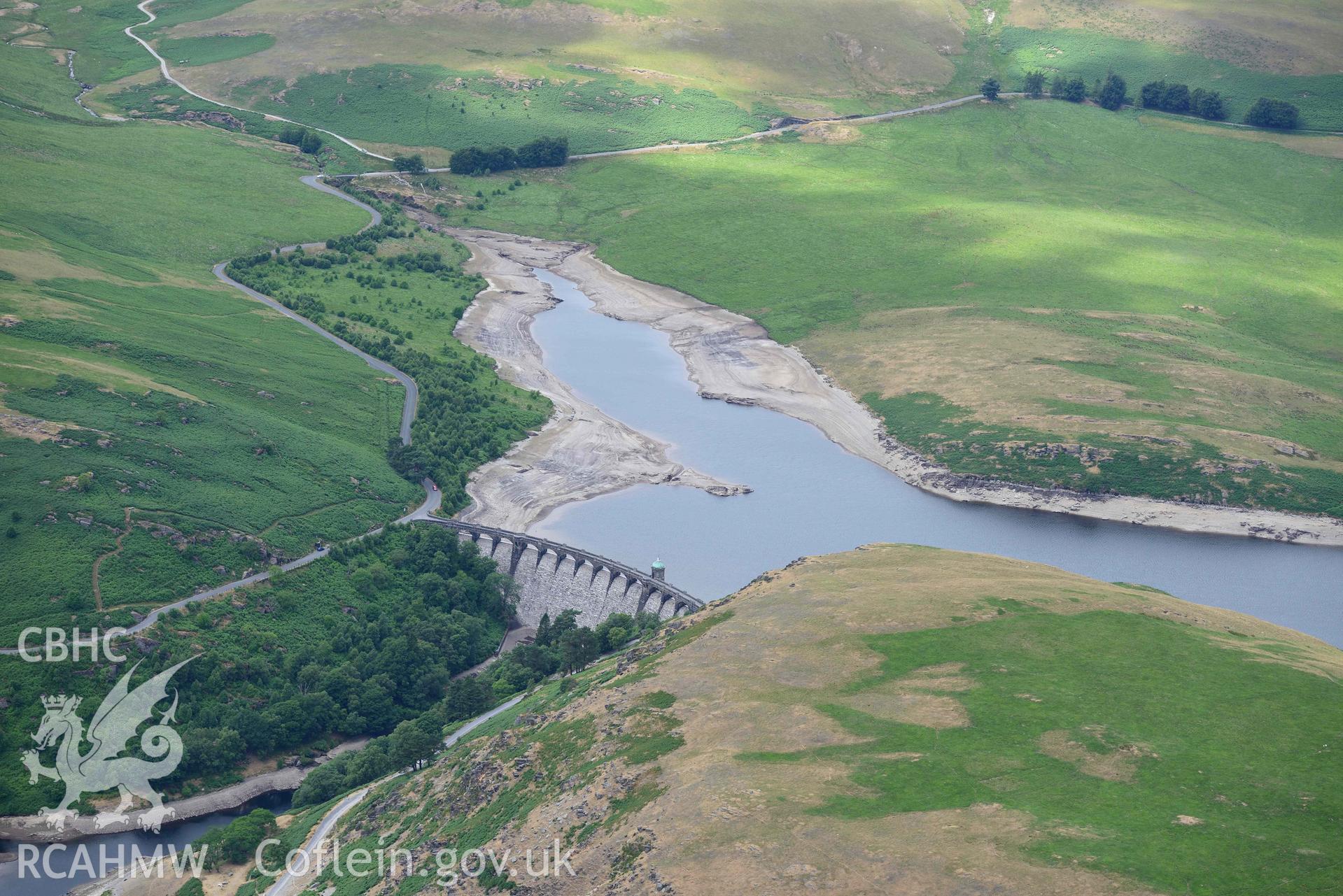 RCAHMW colour oblique aerial photograph of Craig Goch Dam taken on 9 July 2018 by Toby Driver