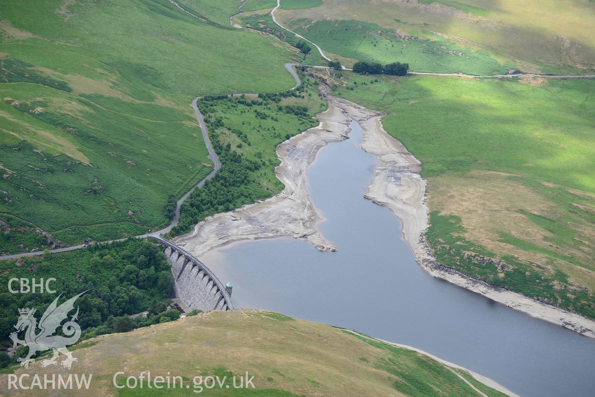 RCAHMW colour oblique aerial photograph of Craig Goch Dam taken on 9 July 2018 by Toby Driver