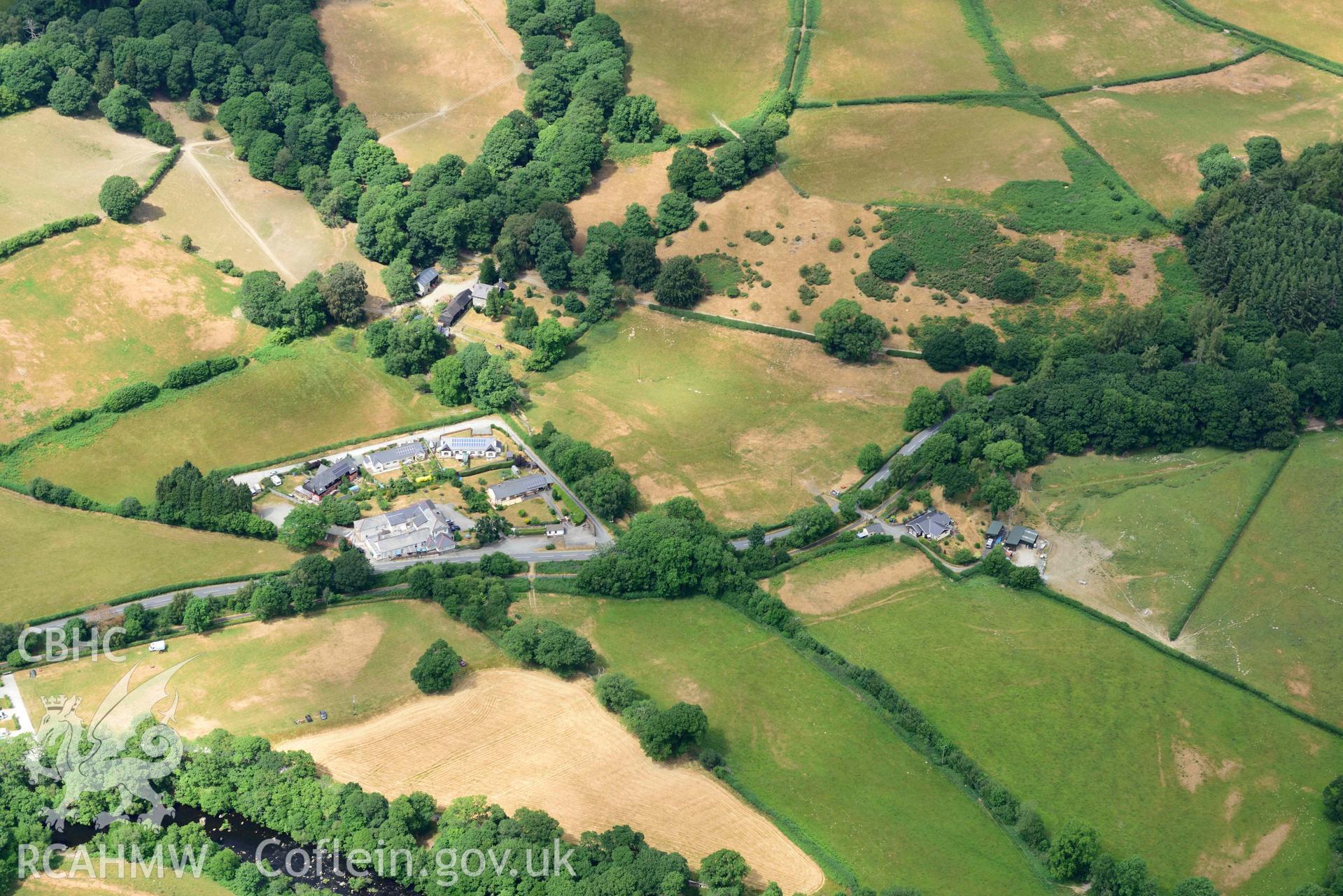 RCAHMW colour oblique aerial photograph of Elan Valley Hotel taken on 9 July 2018 by Toby Driver