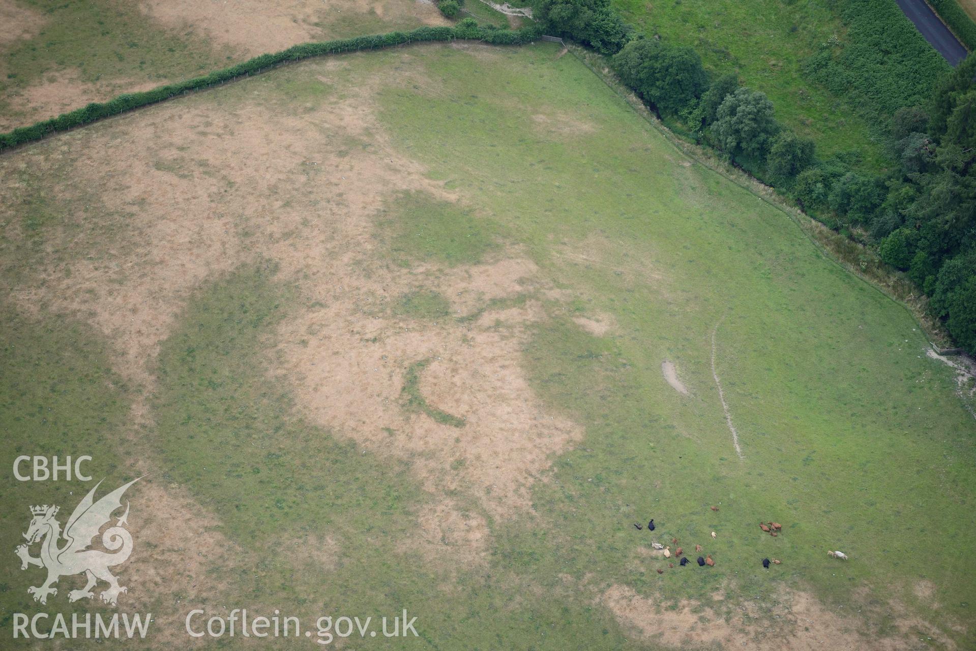 RCAHMW colour oblique aerial photograph of Rhyd hir barrow taken on 9 July 2018 by Toby Driver