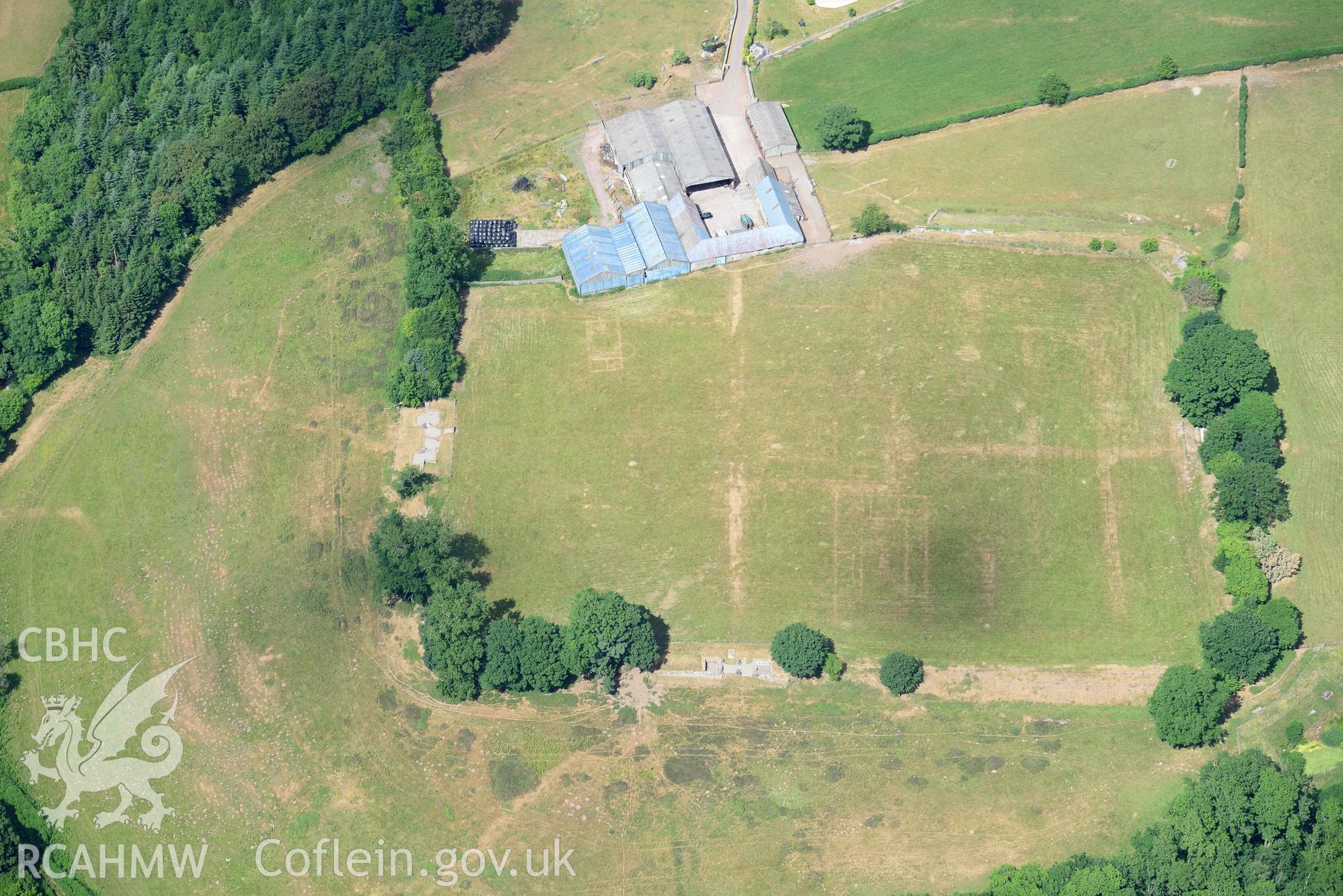 RCAHMW colour oblique aerial photograph of Box Bush from the west taken on 9 July 2018 by Toby Driver