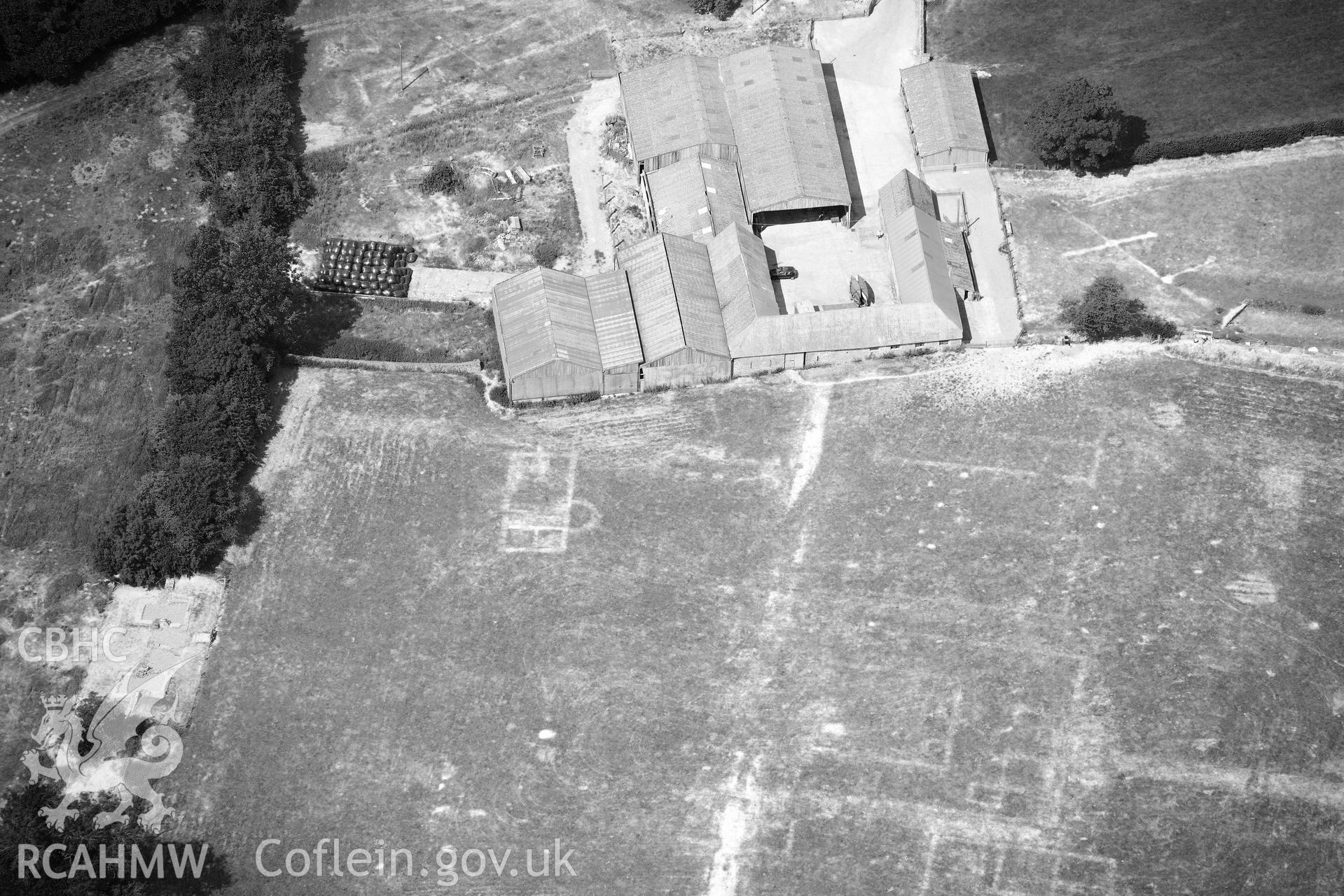 RCAHMW colour oblique aerial photograph of Box Bush from the west taken on 9 July 2018 by Toby Driver