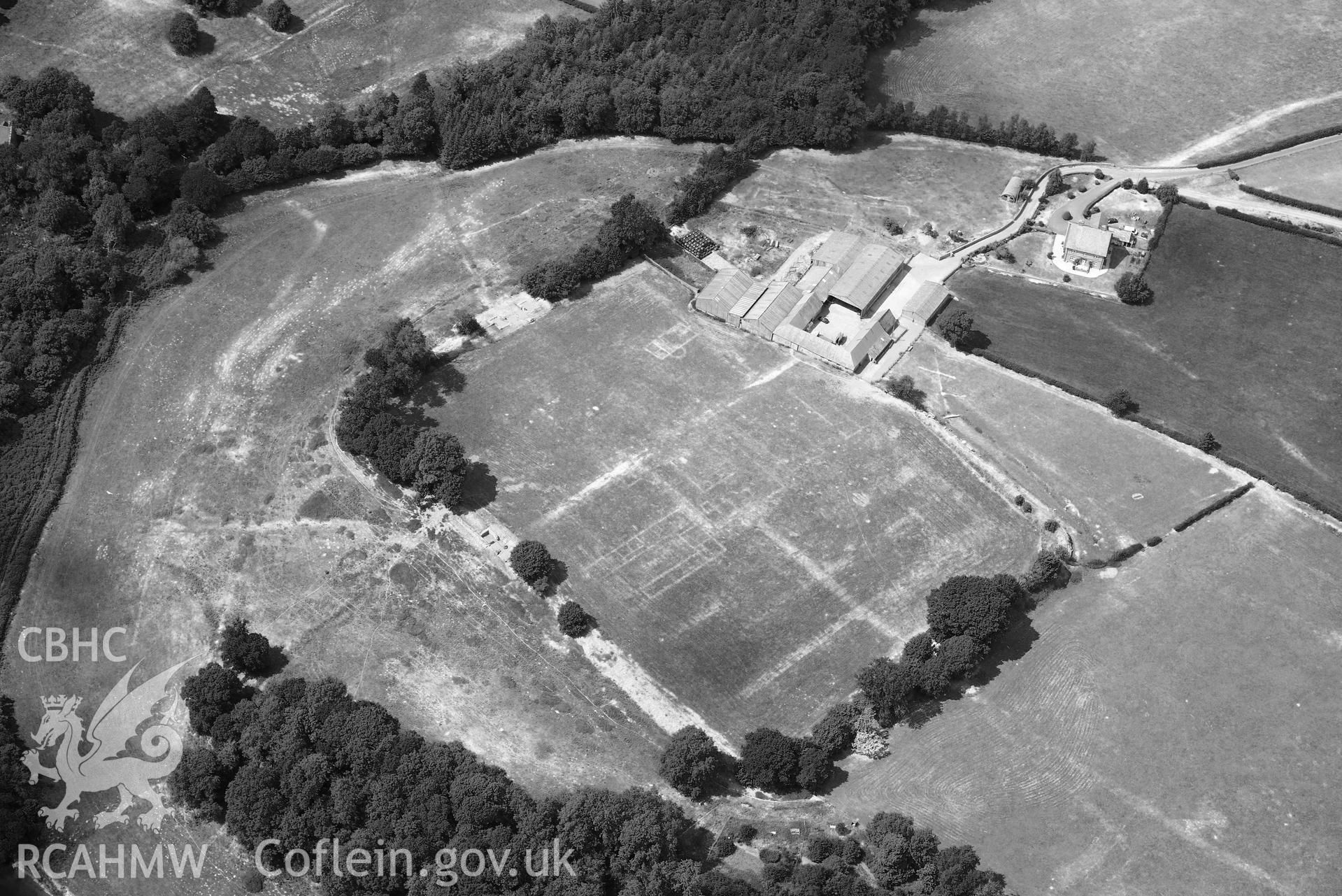 RCAHMW colour oblique aerial photograph of Box Bush from the west taken on 9 July 2018 by Toby Driver