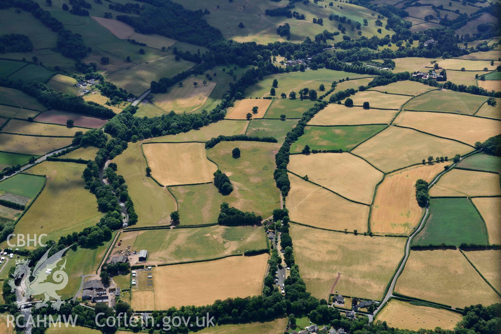 RCAHMW colour oblique aerial photograph of  Aberbran Fach house taken on 9 July 2018 by Toby Driver