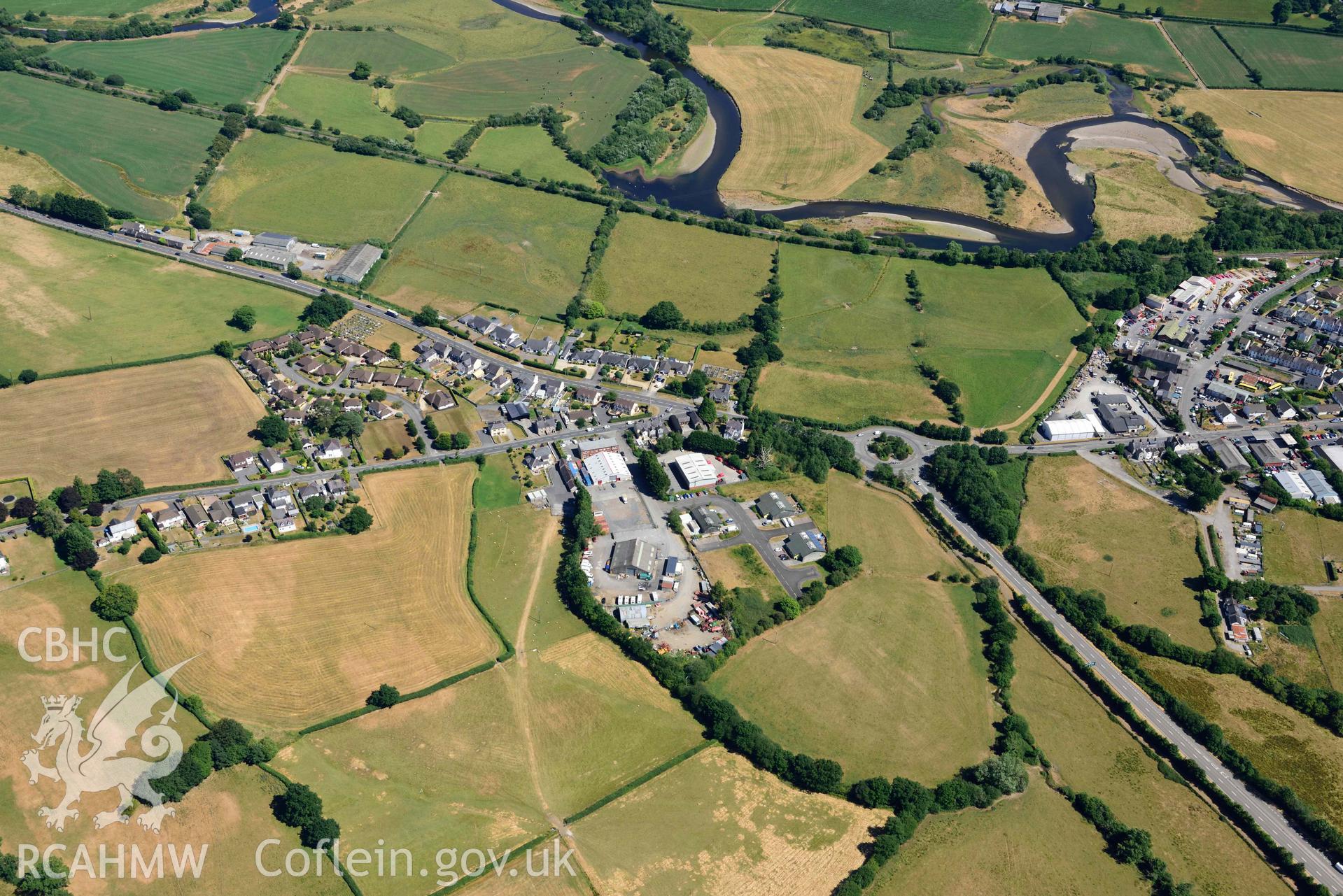 RCAHMW colour oblique aerial photograph of  Bethel chapel taken on 9 July 2018 by Toby Driver