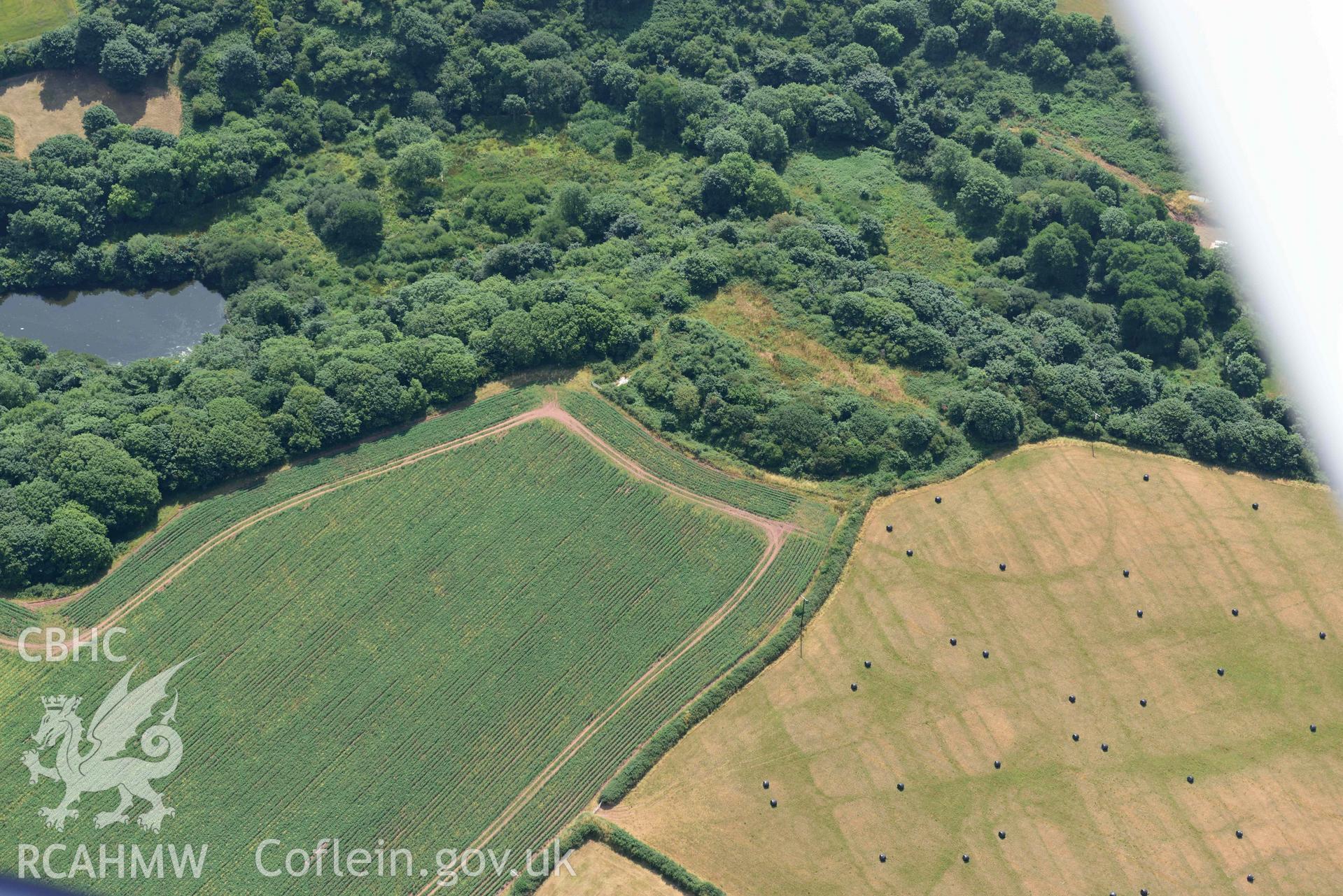 Aerial photography of Capeston Rath Aerial reconnaissance survey for the CHERISH Project. Crown Copyright: CHERISH PROJECT 2018. Produced with EU funds through the Ireland Wales Co-operation Programme 2014-2020. All material made freely available through the Open Government Licence.