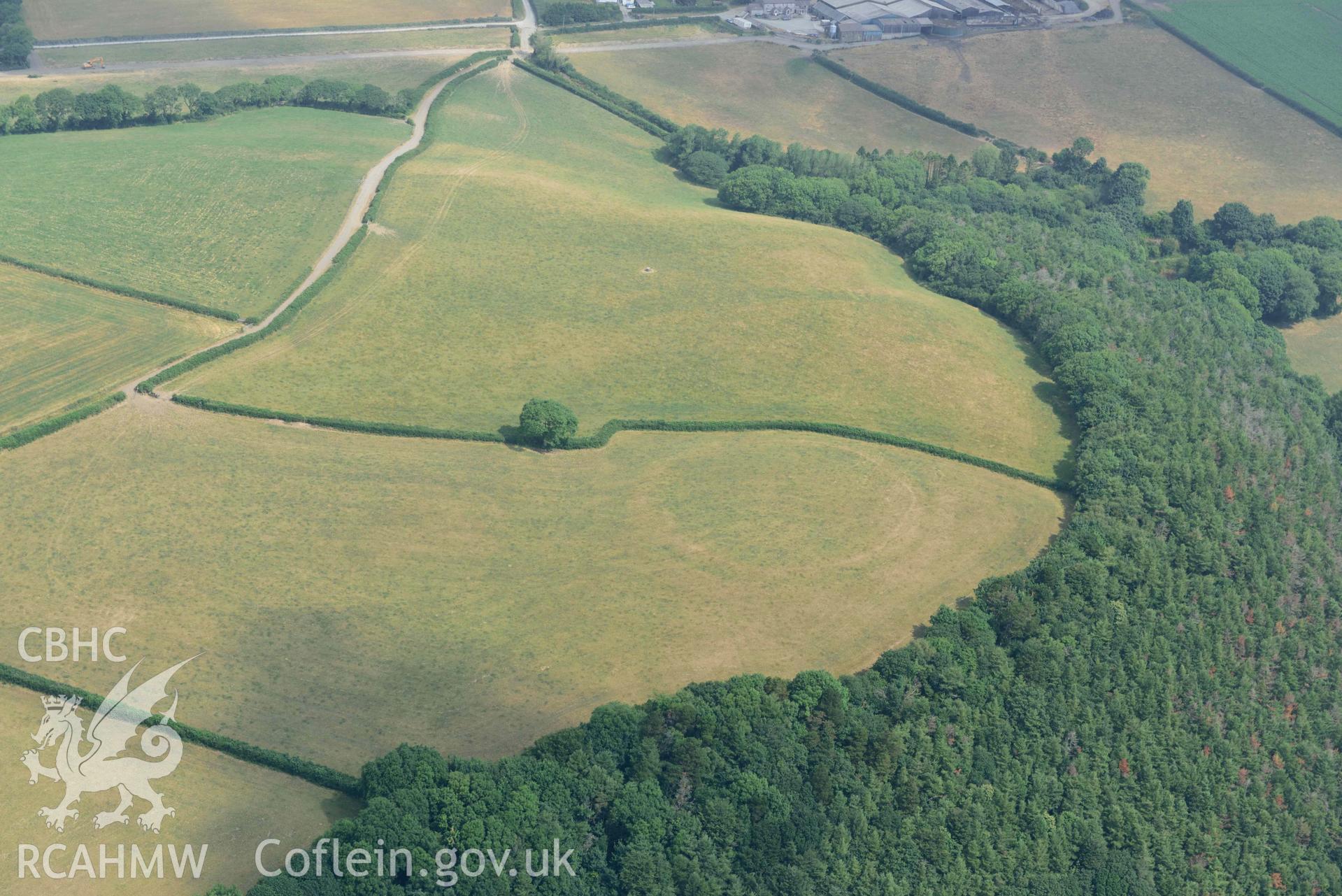 Aerial photography of Trelissey Roman villa Aerial reconnaissance survey for the CHERISH Project. Crown Copyright: CHERISH PROJECT 2018. Produced with EU funds through the Ireland Wales Co-operation Programme 2014-2020. All material made freely available through the Open Government Licence.