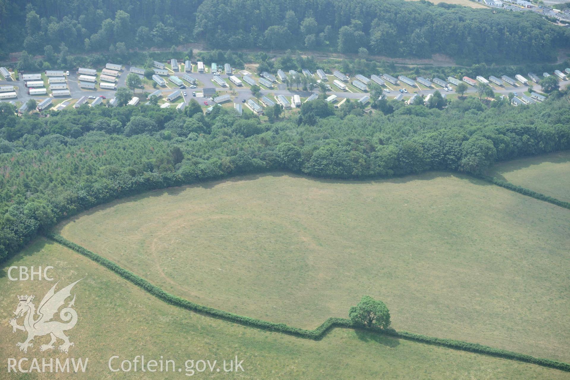 Aerial photography of Trelissey Roman villa Aerial reconnaissance survey for the CHERISH Project. Crown Copyright: CHERISH PROJECT 2018. Produced with EU funds through the Ireland Wales Co-operation Programme 2014-2020. All material made freely available through the Open Government Licence.