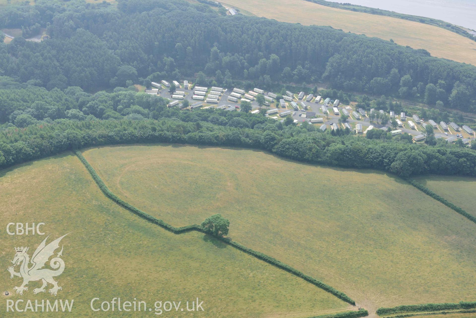 Aerial photography of Trelissey Roman villa Aerial reconnaissance survey for the CHERISH Project. Crown Copyright: CHERISH PROJECT 2018. Produced with EU funds through the Ireland Wales Co-operation Programme 2014-2020. All material made freely available through the Open Government Licence.