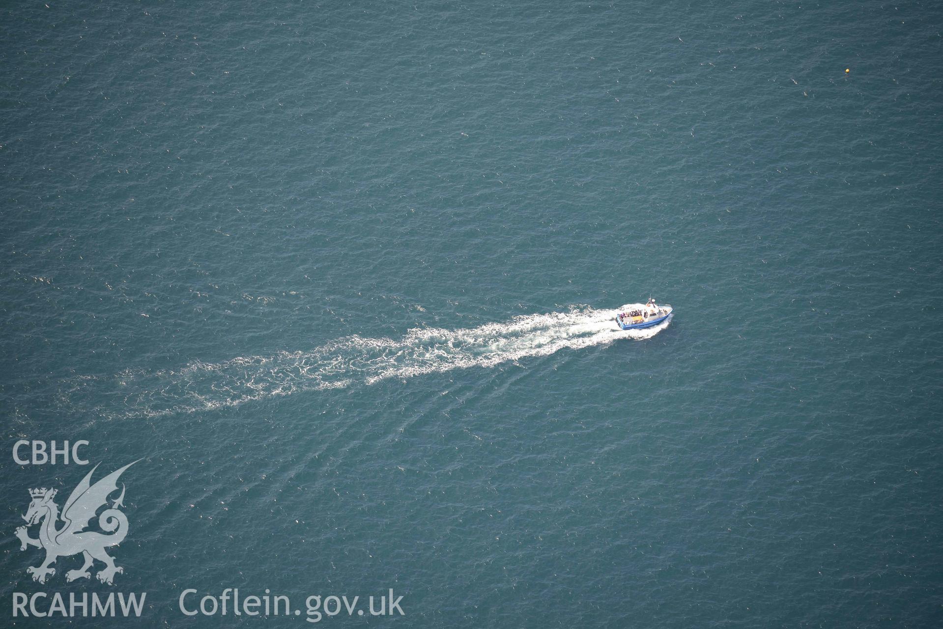 Aerial photography of Skomer Island Aerial reconnaissance survey for the CHERISH Project. Crown Copyright: CHERISH PROJECT 2018. Produced with EU funds through the Ireland Wales Co-operation Programme 2014-2020. All material made freely available through the Open Government Licence.