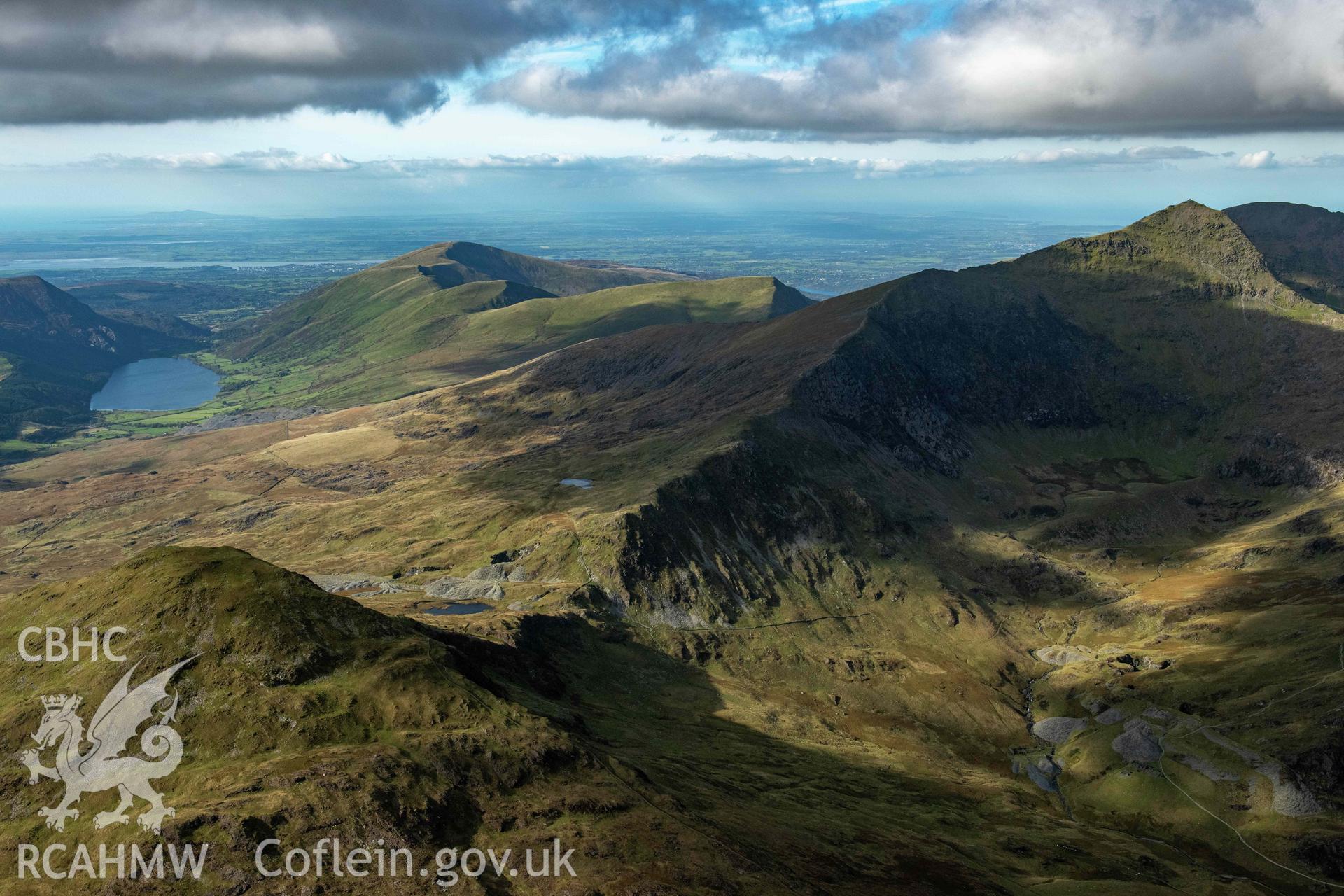 Snowdon/Y Wyddfa, looking north towards summit over Cwm Llan