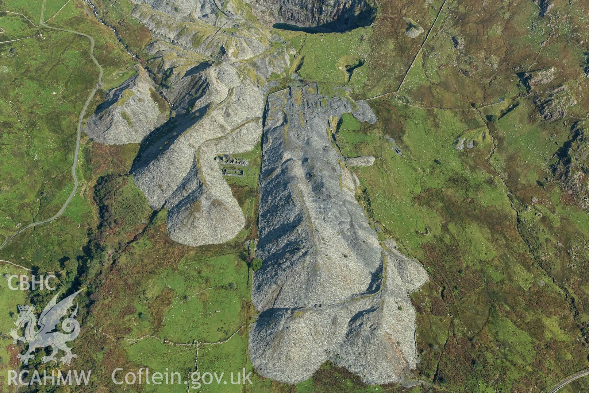 Glanrafon Slate Quarry, detail of tips