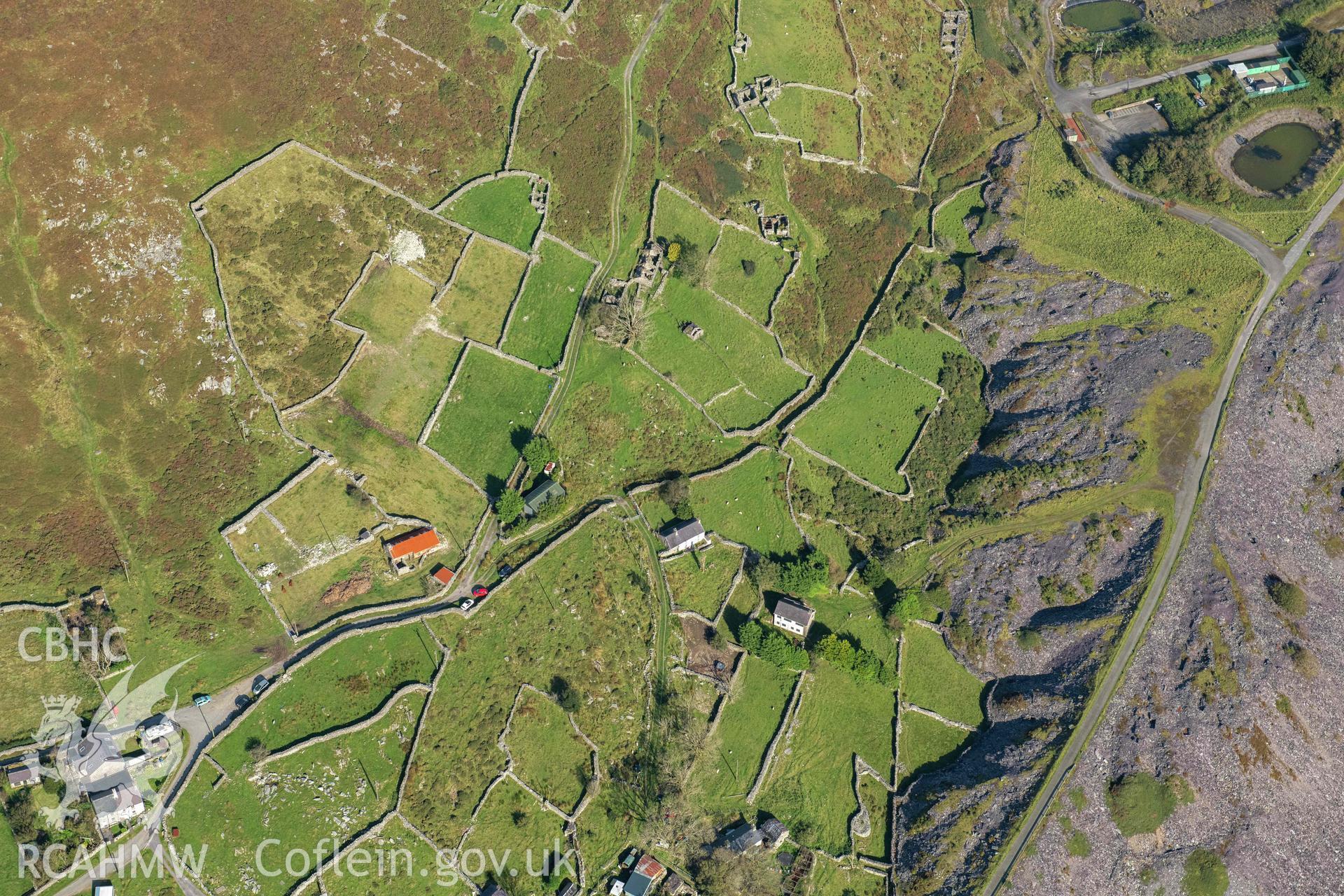 Cilgwyn Slate Quarry, and worker's settlement, view from west