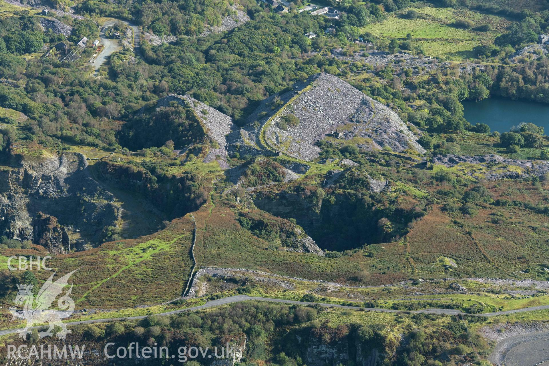 Pen y Bryn slate quarries, from north-west