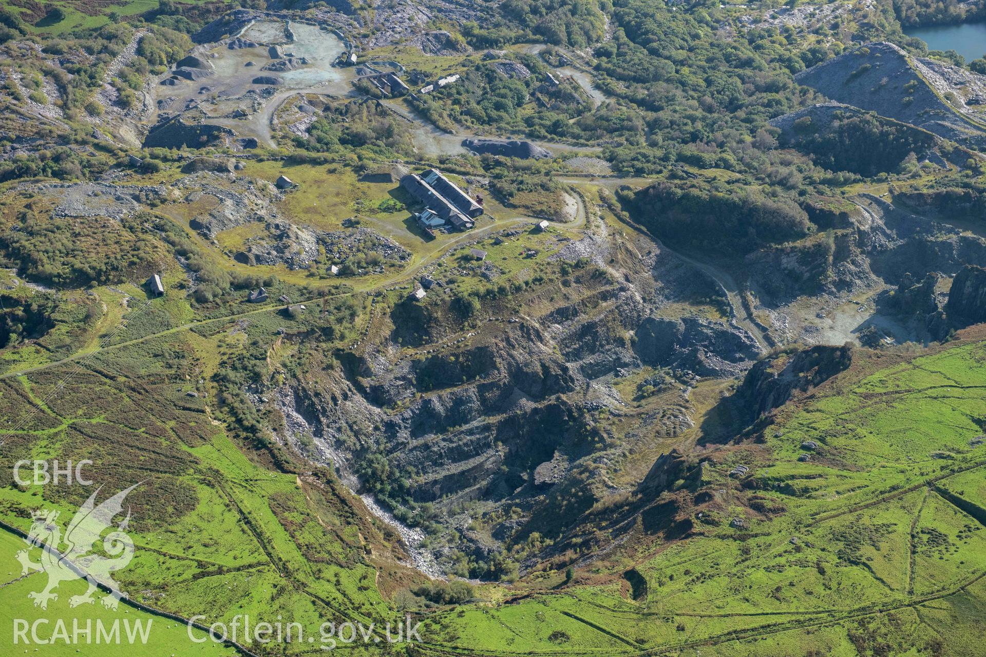 Pen yr Orsedd slate quarry, view from north