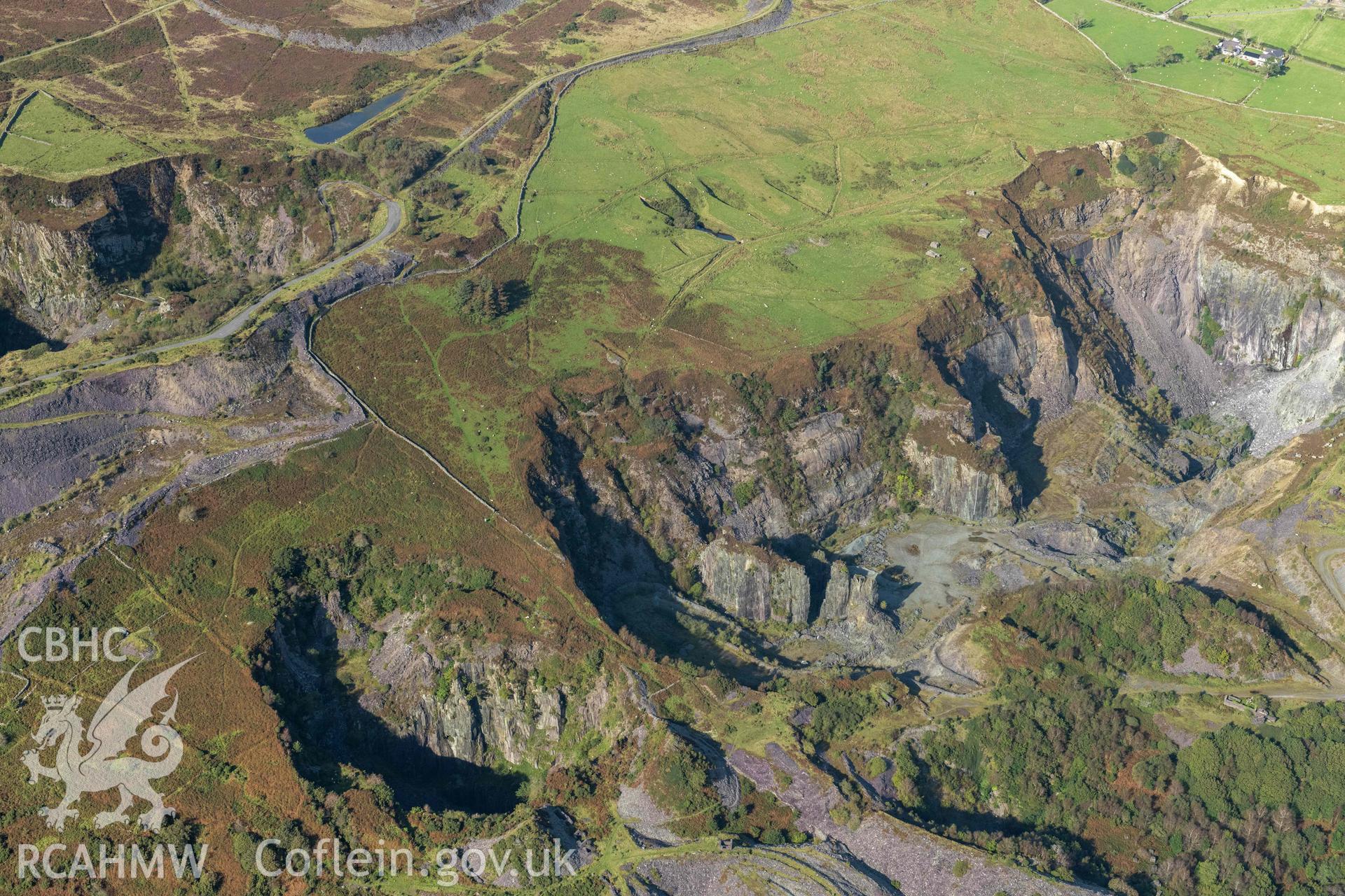 Pen-y-Bryn slate quarries, view from south