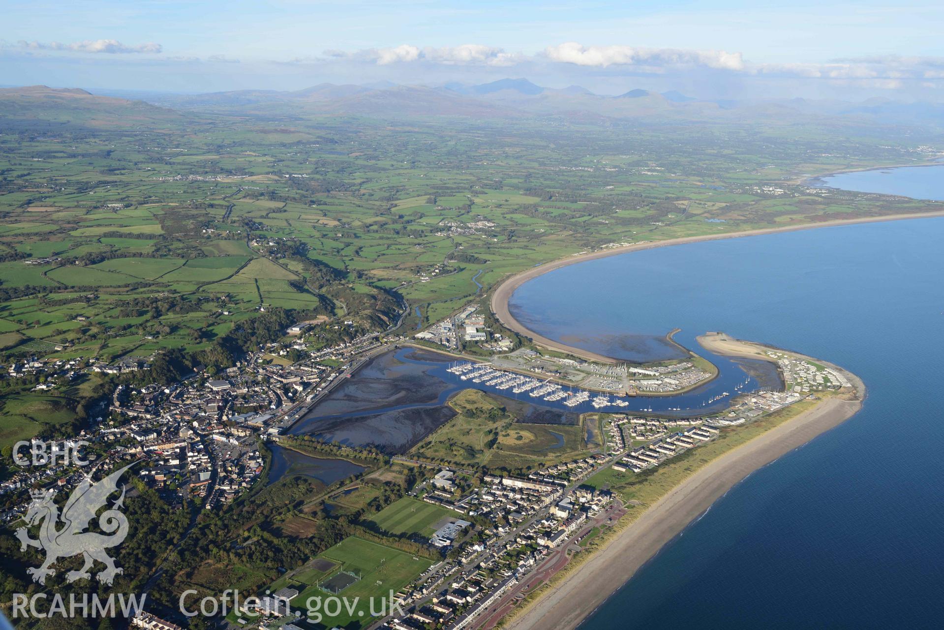 Pwllheli, town, view from south-west