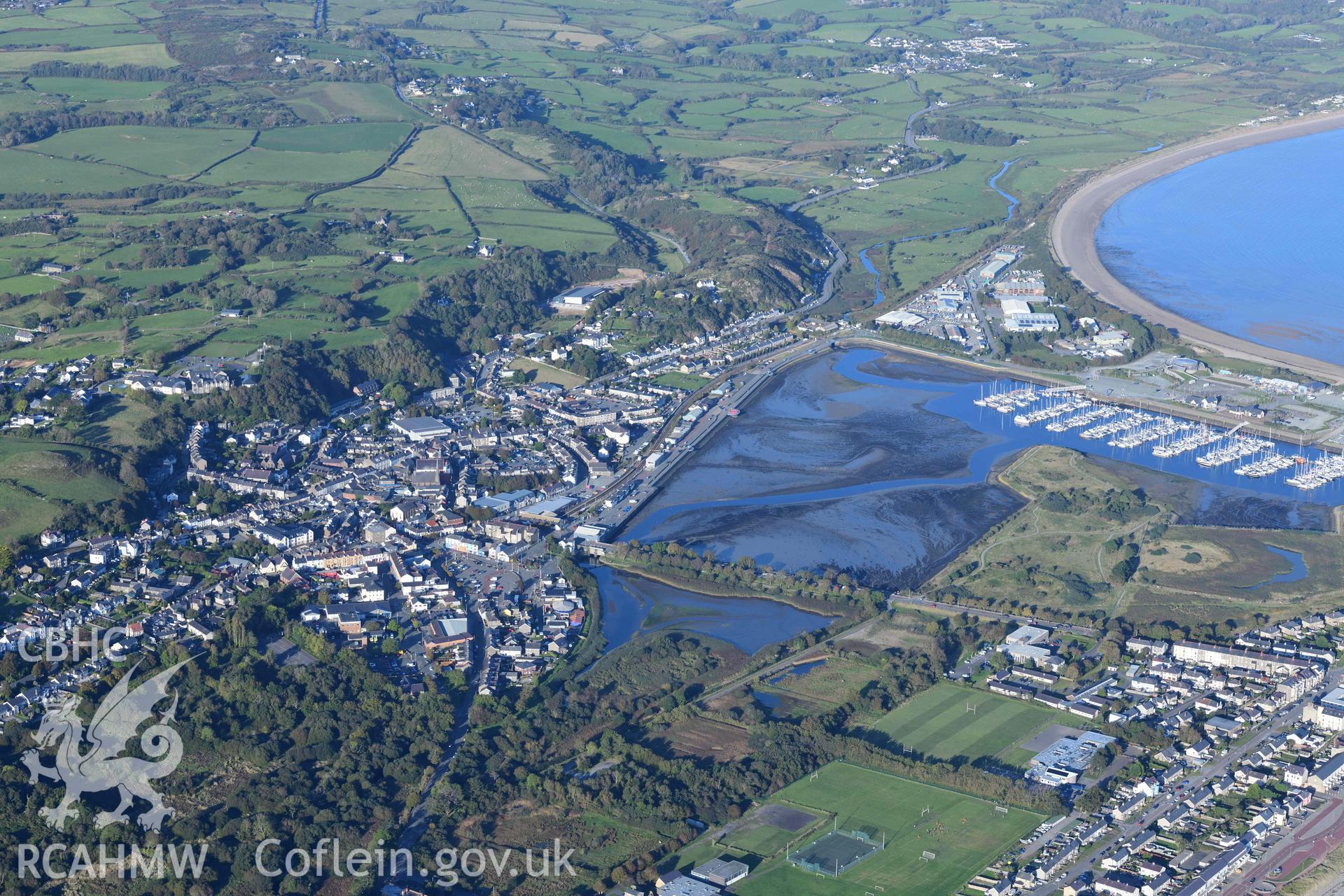 Pwllheli, town, view from south-west