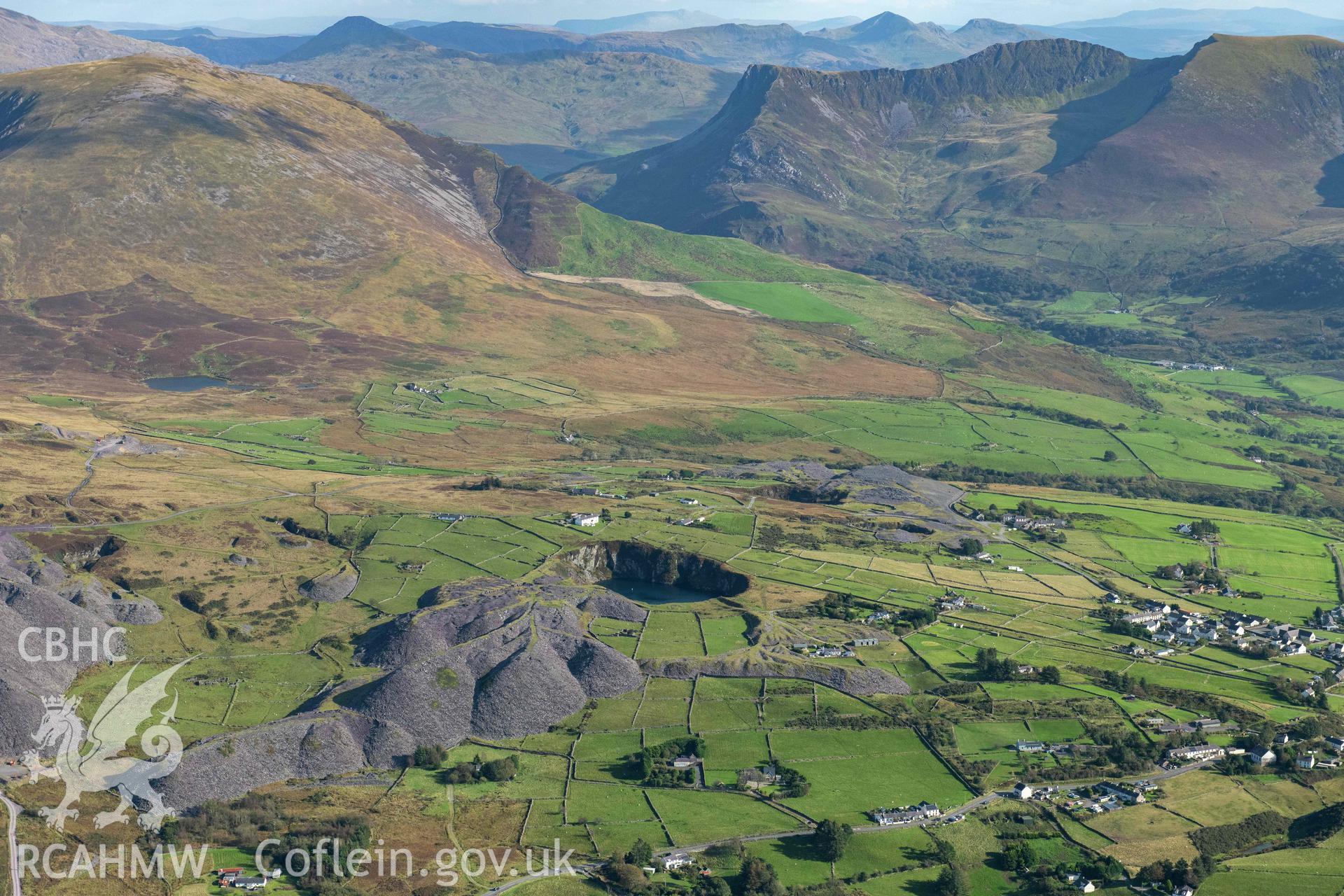 Braich slate quarries, landscape view from north-west