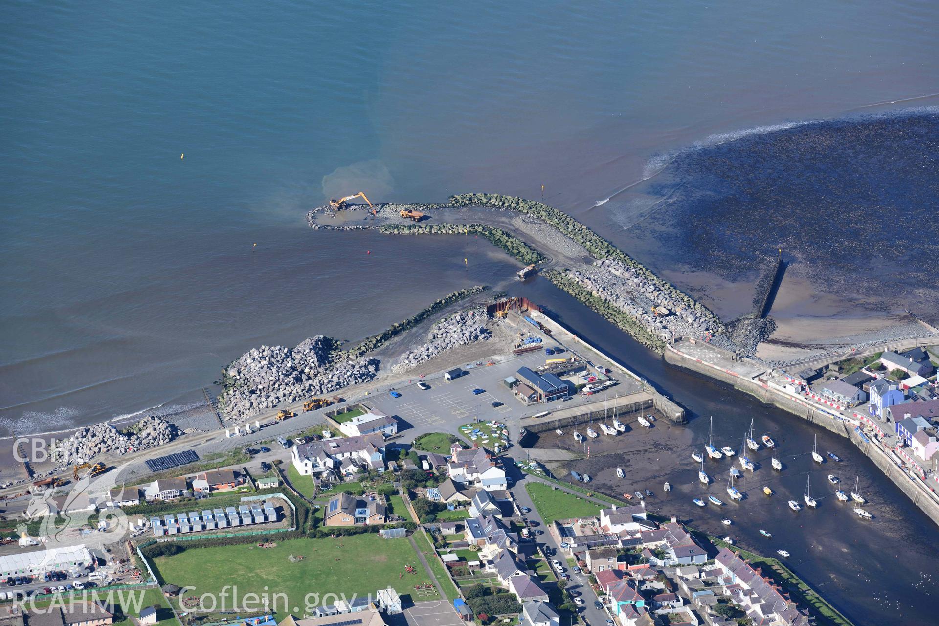 Aberaeron coastal defence works, Aberaeron harbour