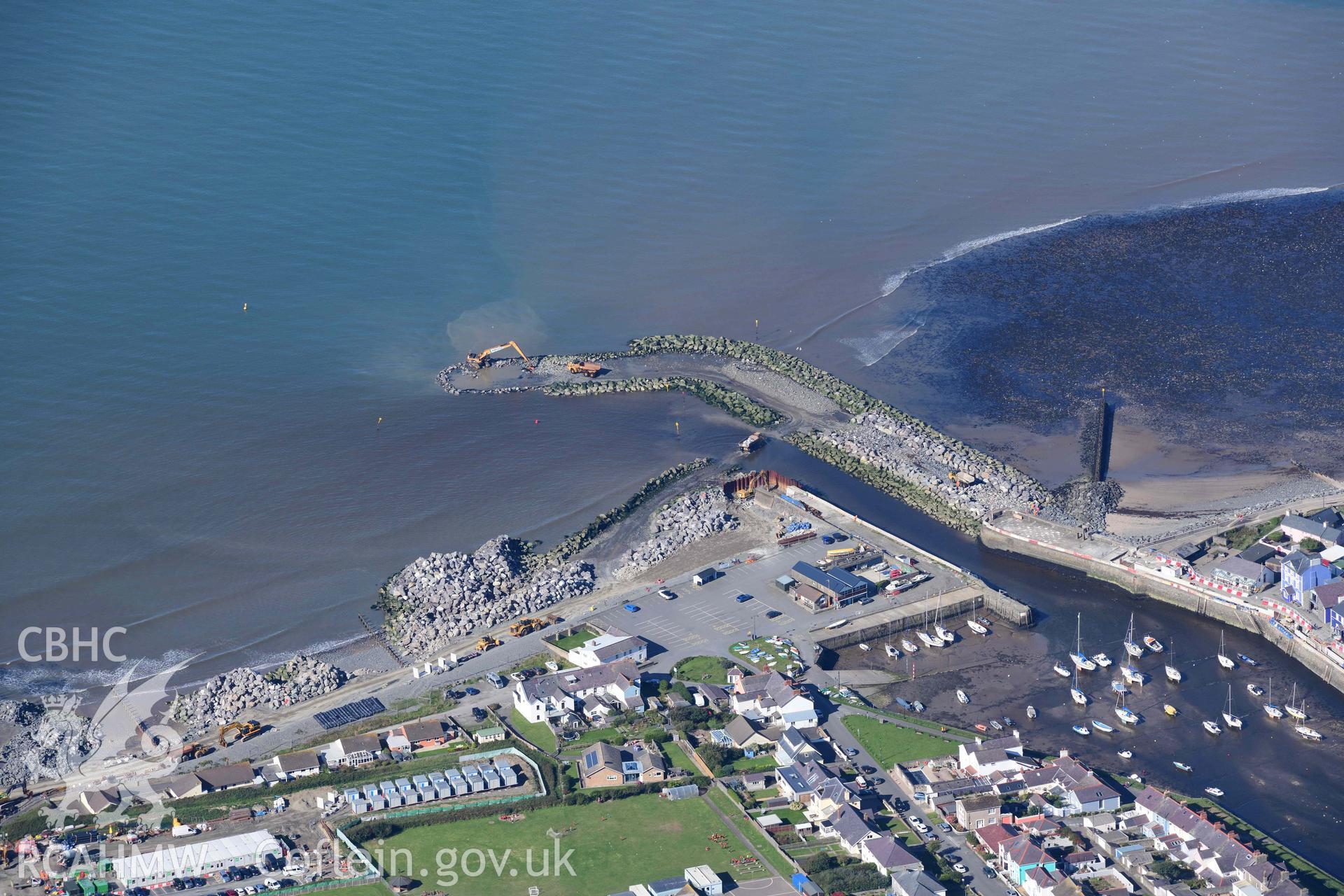 Aberaeron coastal defence works, Aberaeron harbour