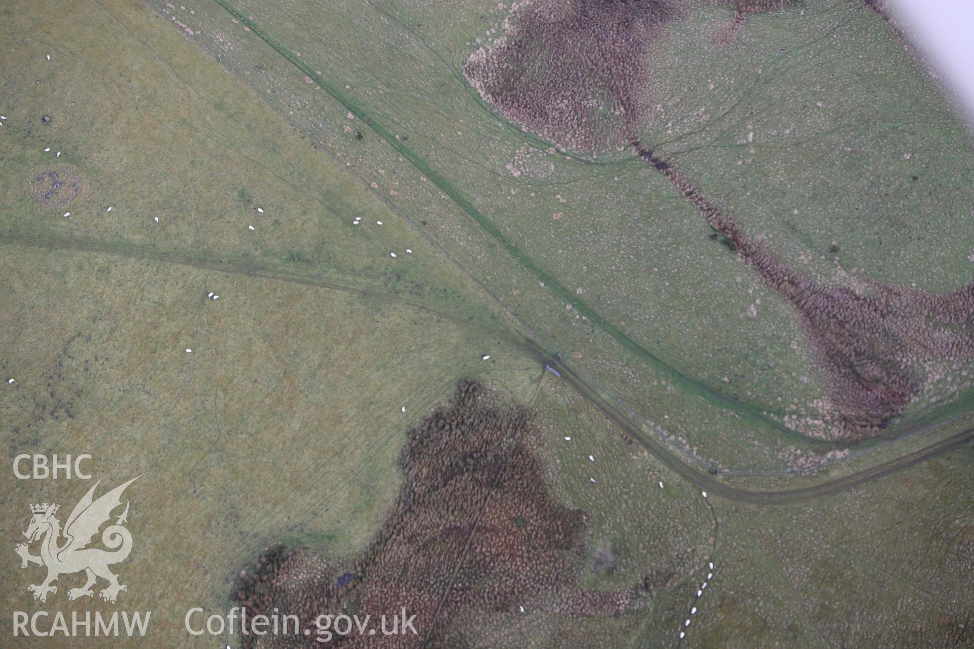 RCAHMW colour oblique aerial photograph of Fowler's Armchair. Taken on 10 December 2009 by Toby Driver