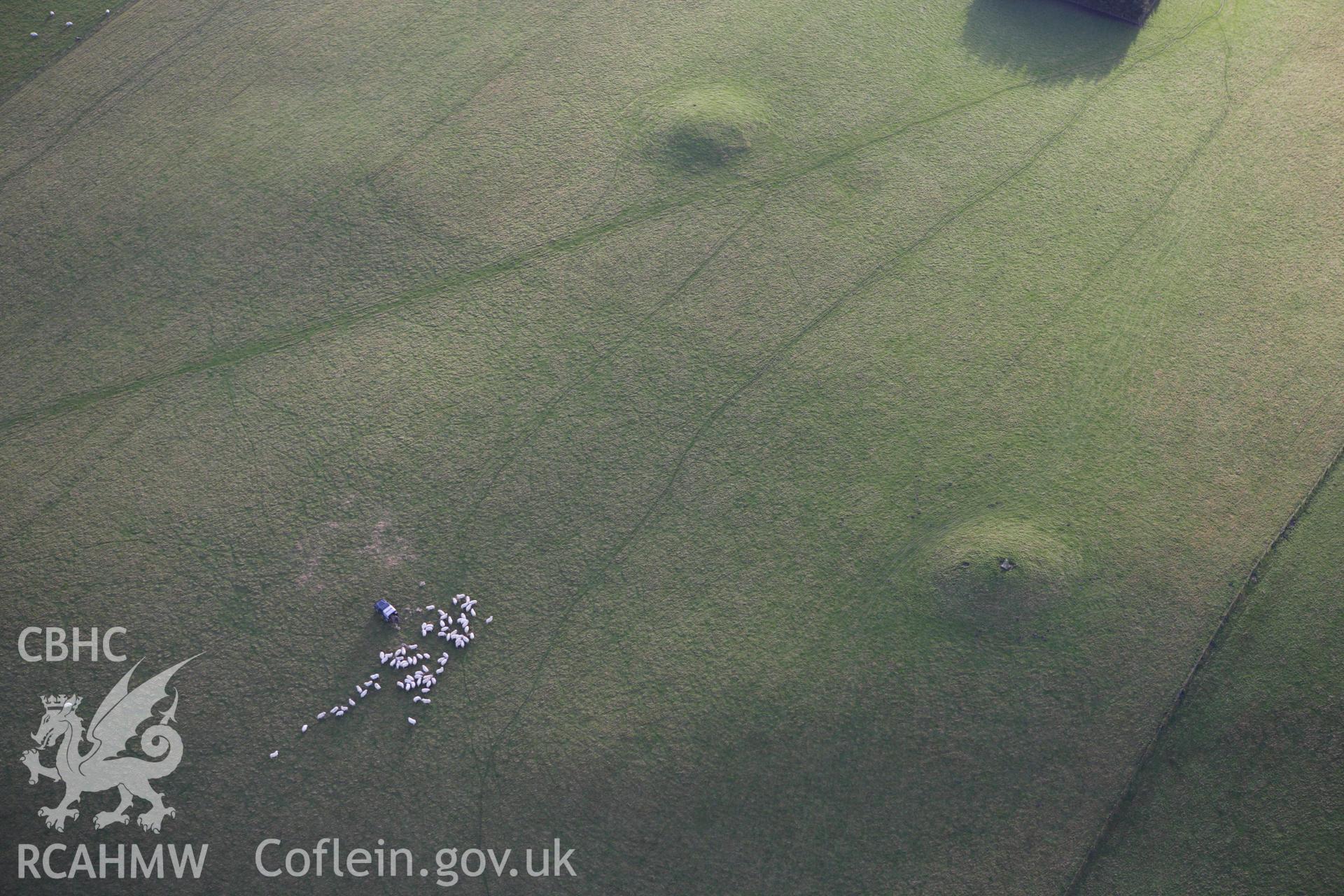 RCAHMW colour oblique photograph of Glog barrows. Taken by Toby Driver on 10/12/2009.