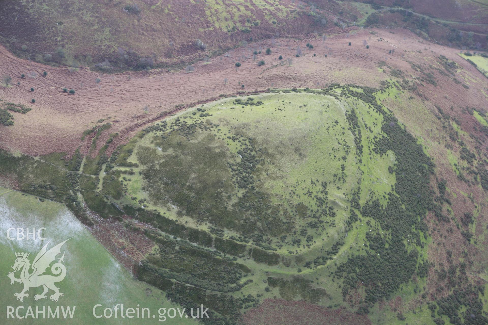 RCAHMW colour oblique photograph of Moel-y-Gaer hillfort. Taken by Toby Driver on 21/01/2009.