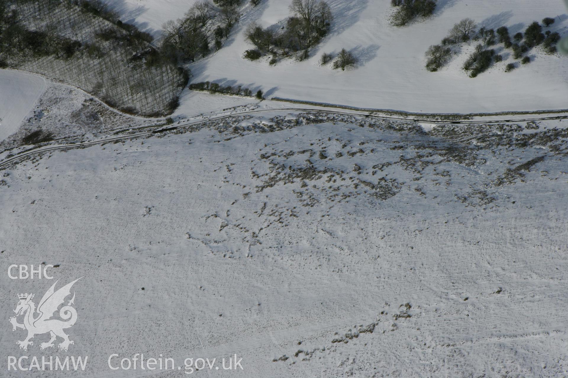 RCAHMW colour oblique photograph of Nant Gwythwch, settlement and field system. Taken by Toby Driver on 06/02/2009.