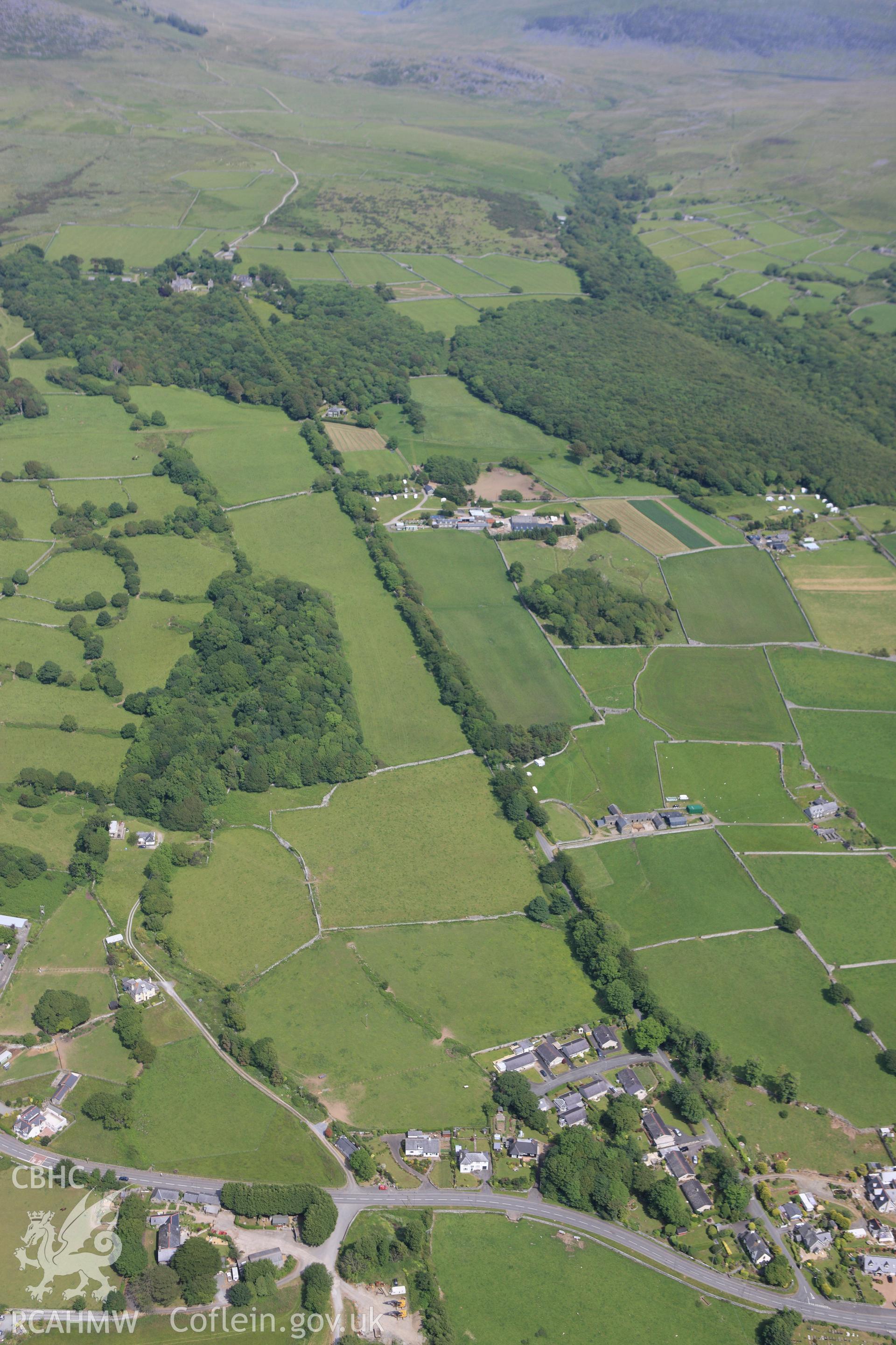 RCAHMW colour oblique aerial photograph of Cors-y-Gedol Hall. Taken on 16 June 2009 by Toby Driver