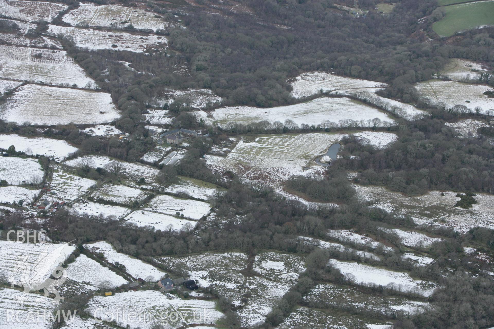 RCAHMW colour oblique photograph of Brithdir Mawr, from the north. Taken by Toby Driver on 06/02/2009.