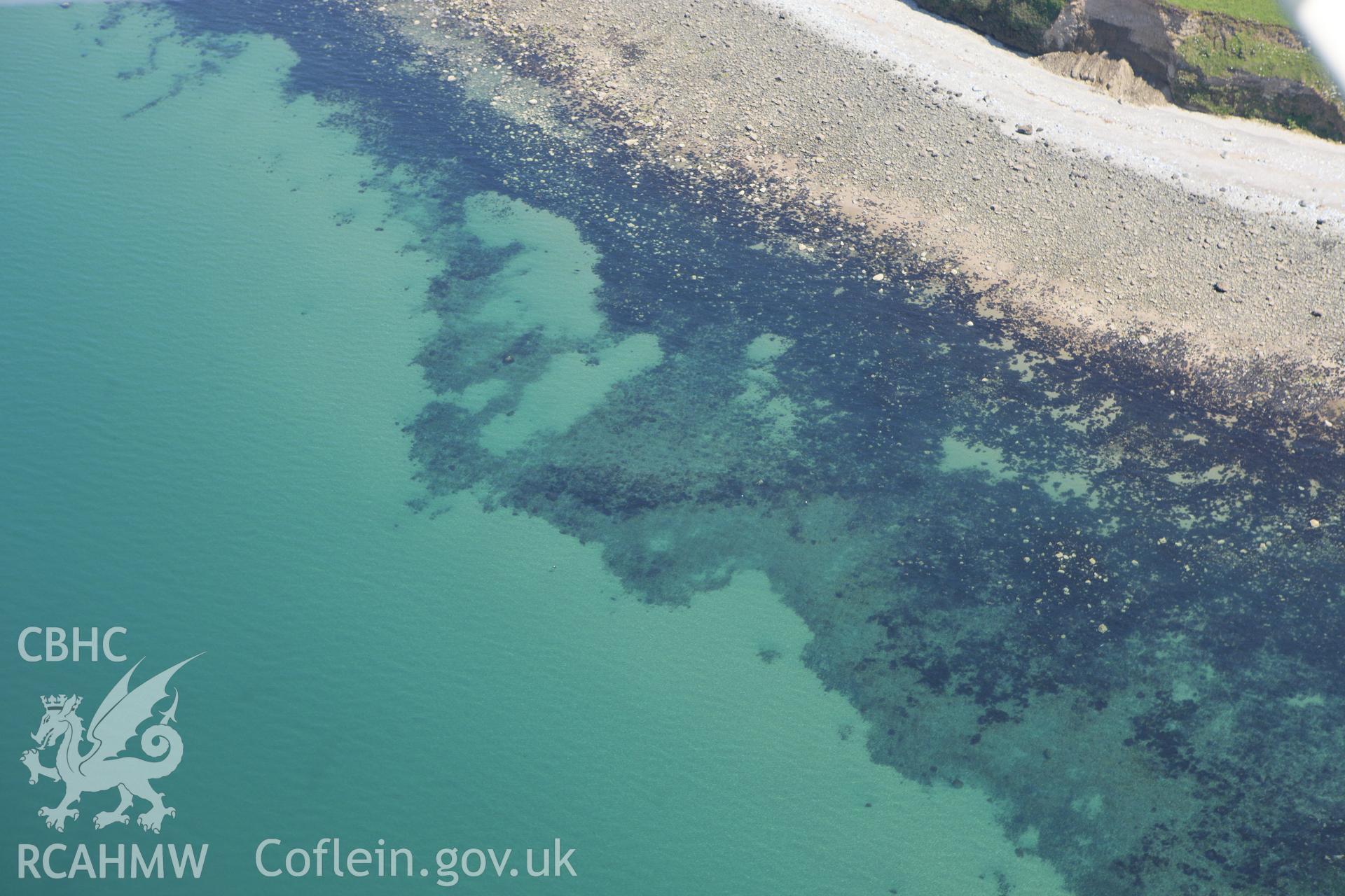 RCAHMW colour oblique aerial photograph of Llangelynin Fish Trap. Taken on 02 June 2009 by Toby Driver