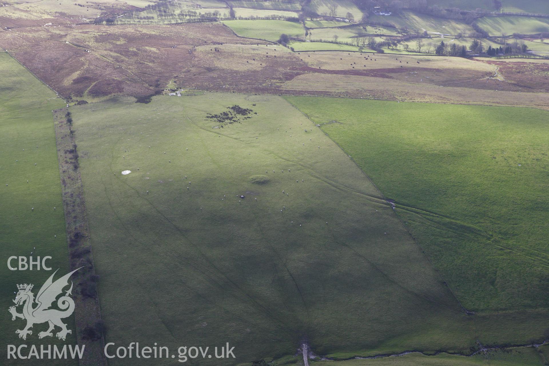 RCAHMW colour oblique aerial photograph of Coventry Barrow. Taken on 10 December 2009 by Toby Driver