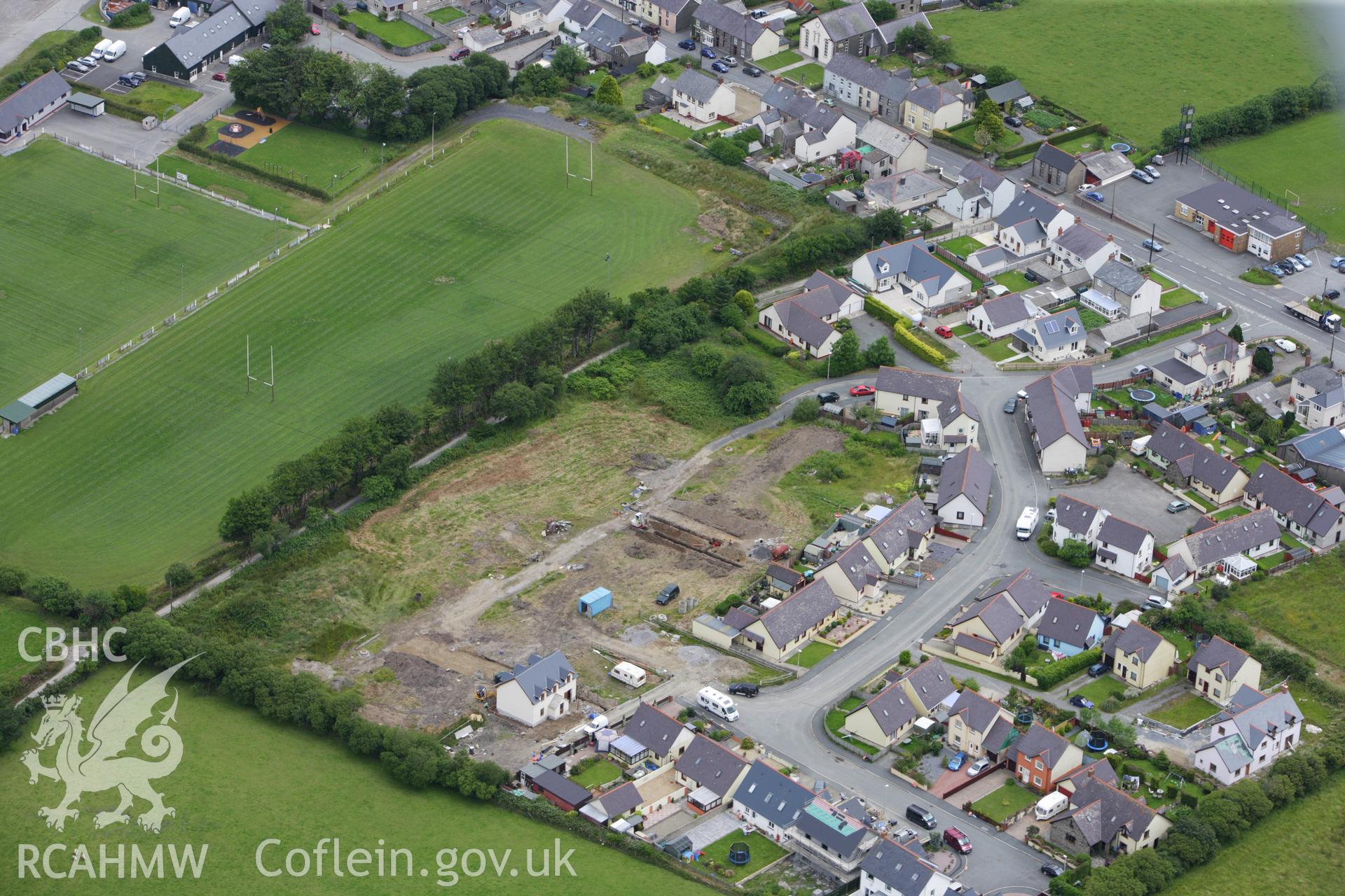 RCAHMW colour oblique aerial photograph of Crug Bach, Crymych. Taken on 09 July 2009 by Toby Driver