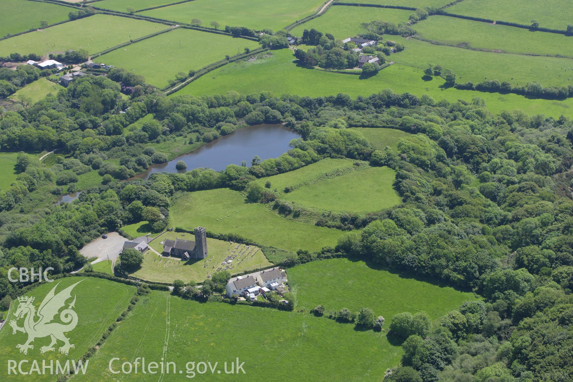 RCAHMW colour oblique aerial photograph of Walwyn's Castle. Taken on 01 June 2009 by Toby Driver