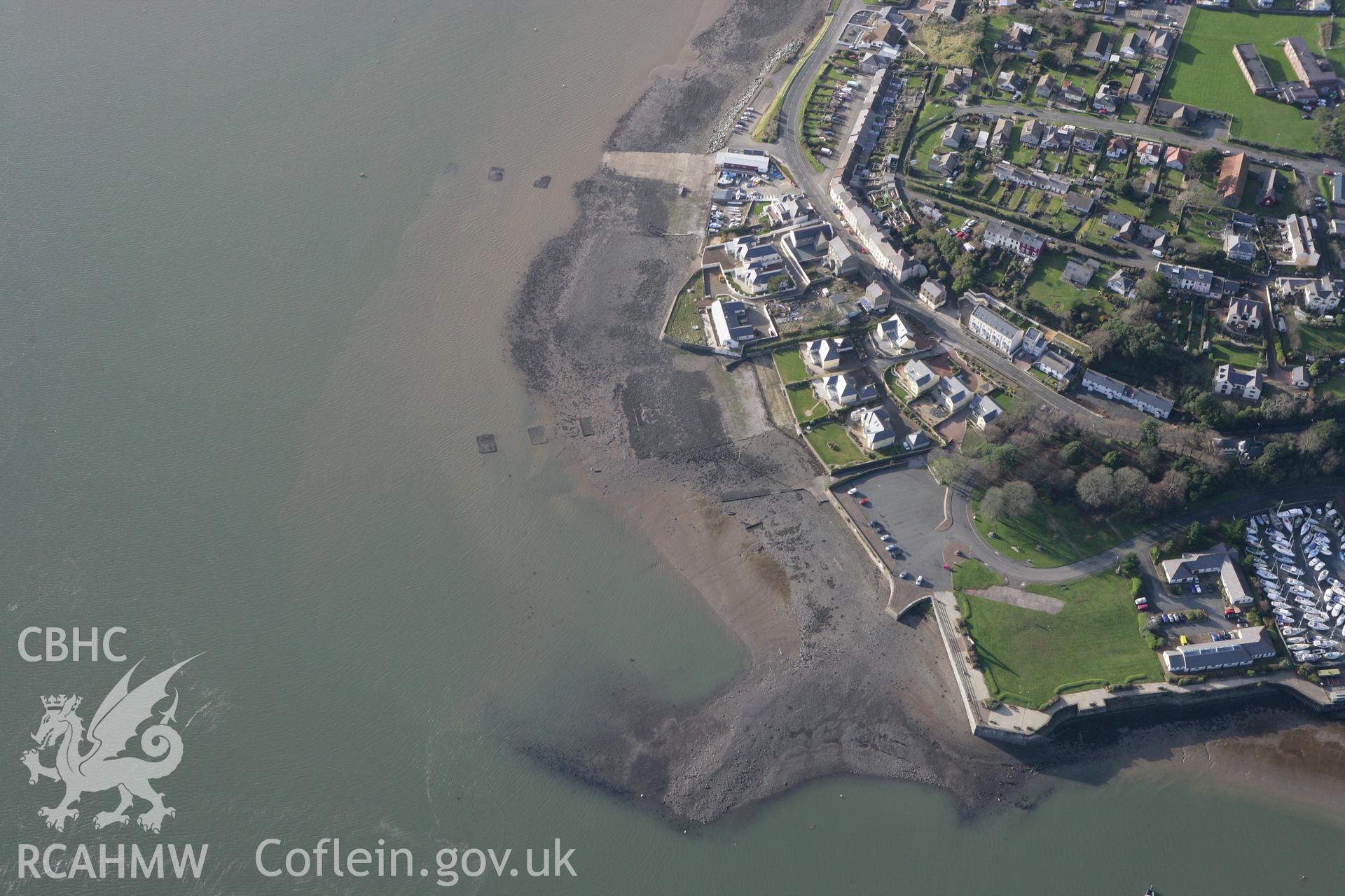 RCAHMW colour oblique photograph of American War of Independence Redan, Neyland,. Taken by Toby Driver on 11/02/2009.