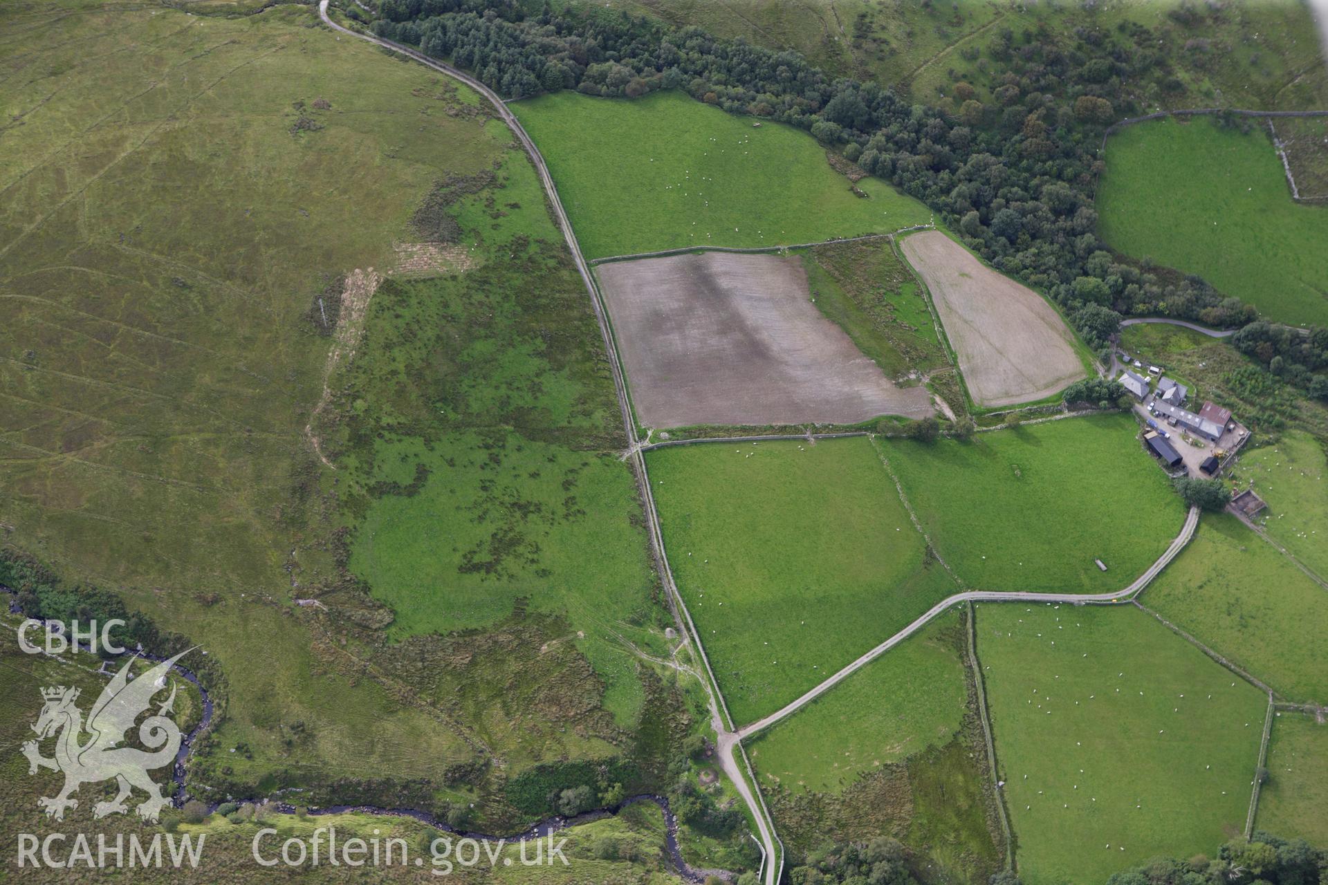 RCAHMW colour oblique aerial photograph of Blaen Eidda Isaf, Ysbyty Ifan. Taken on 06 August 2009 by Toby Driver