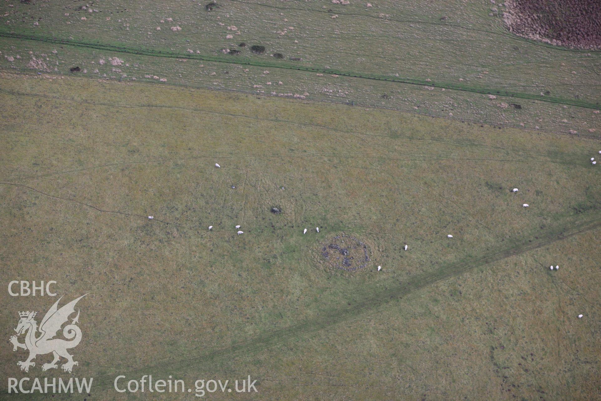 RCAHMW colour oblique aerial photograph of Fowler's Armchair. Taken on 10 December 2009 by Toby Driver