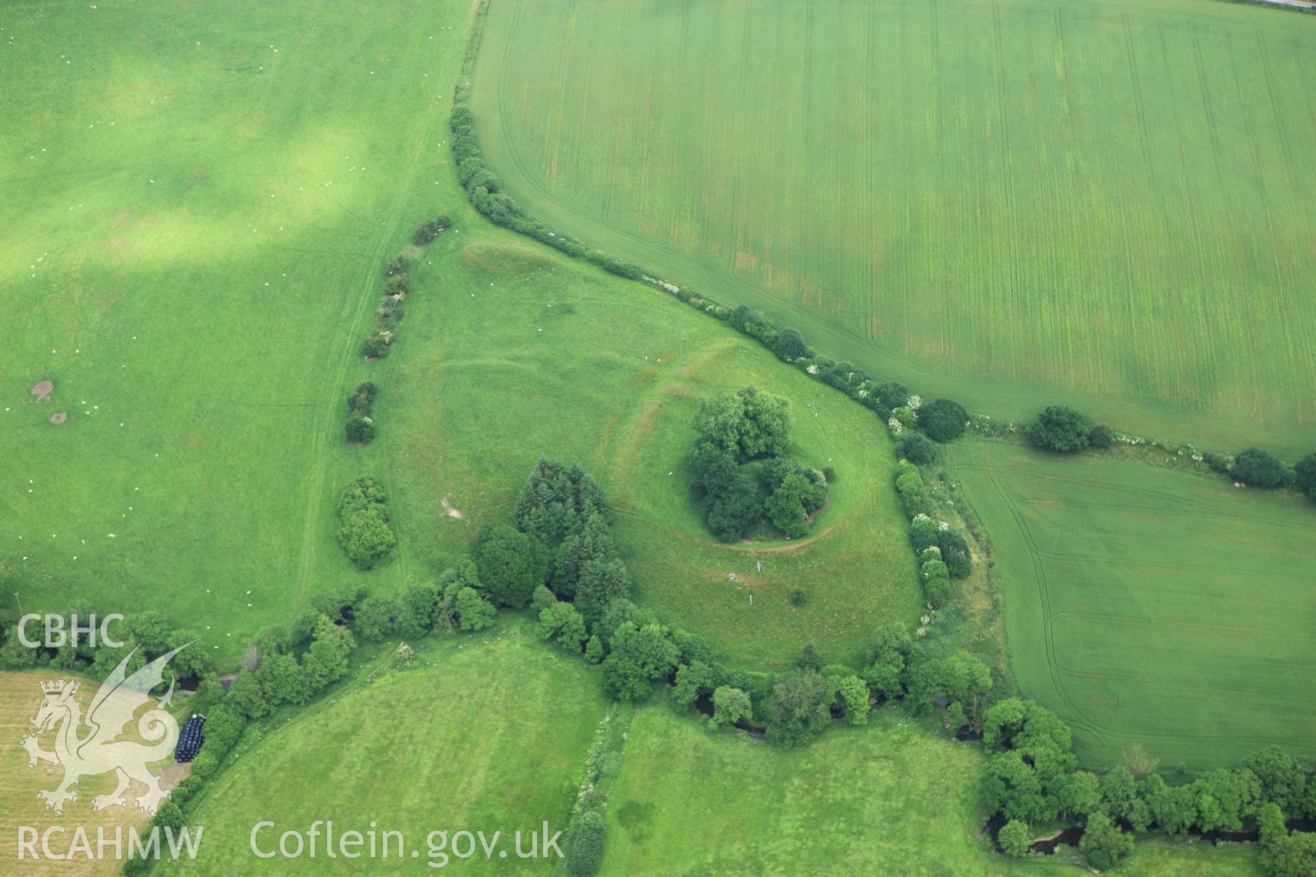 RCAHMW colour oblique aerial photograph of Castell Foel-Allt. Taken on 29 June 2009 by Toby Driver