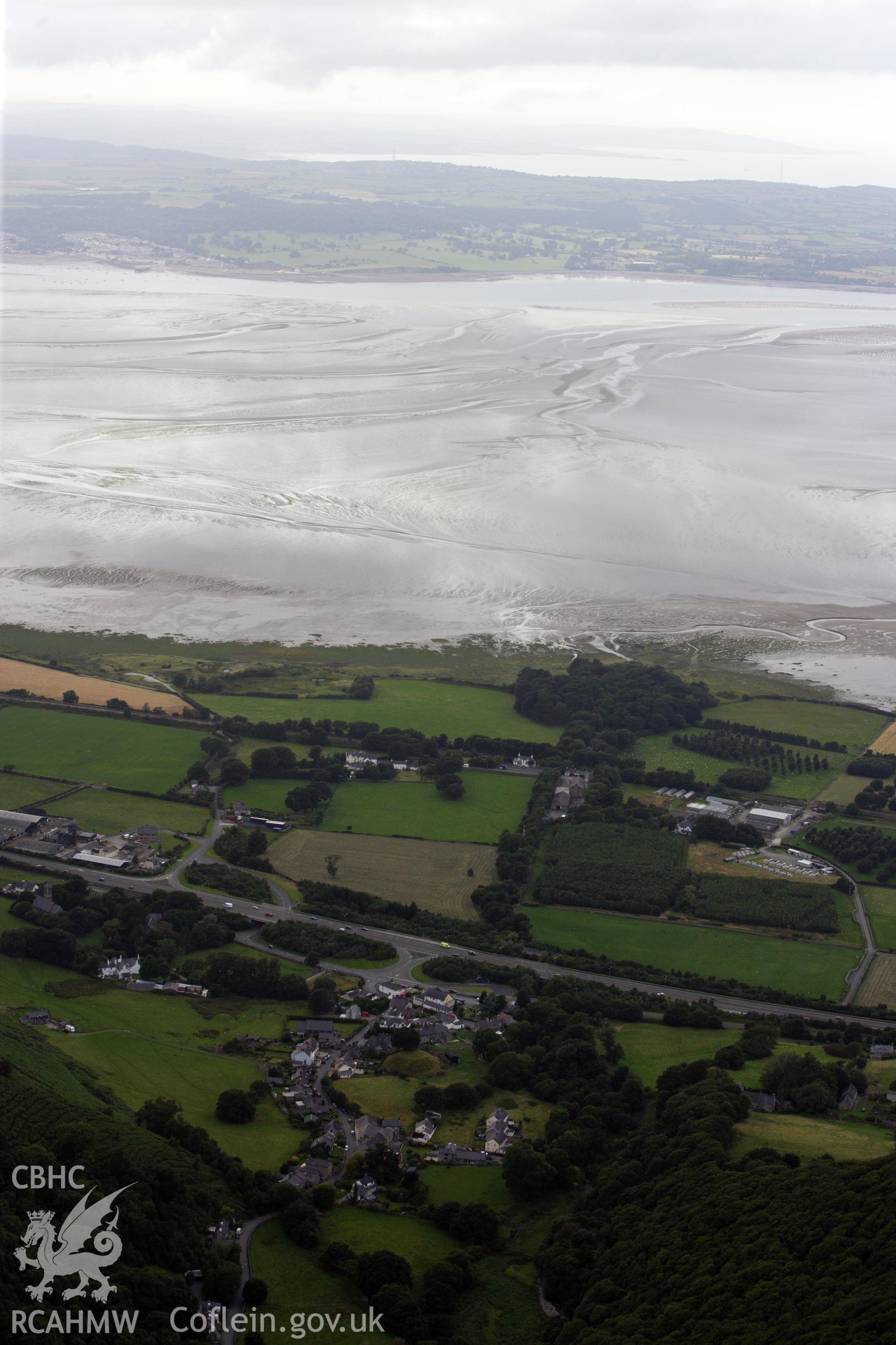 RCAHMW colour oblique aerial photograph of Aber. Taken on 06 August 2009 by Toby Driver