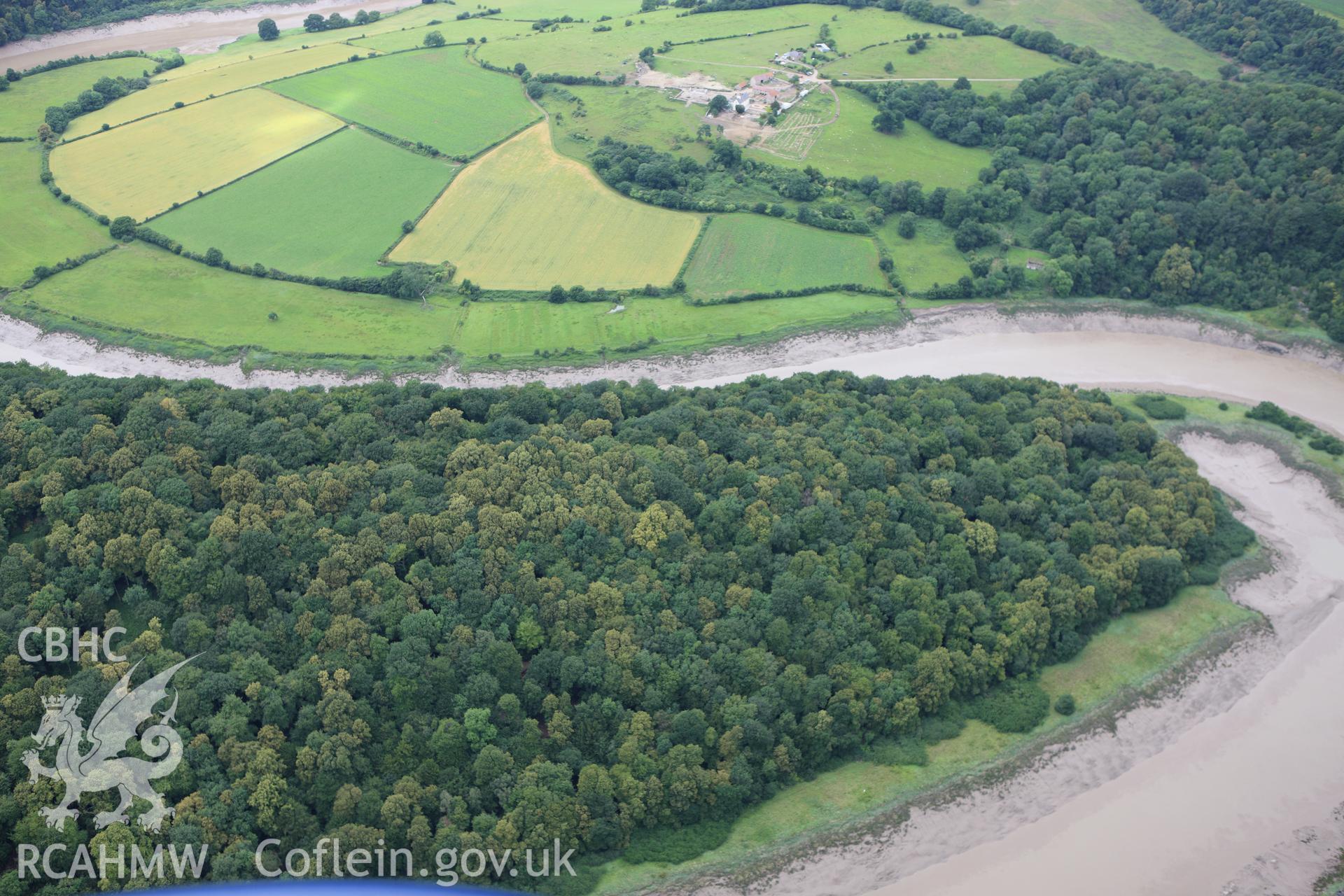 RCAHMW colour oblique aerial photograph of Pierce Wood Camp. Taken on 09 July 2009 by Toby Driver