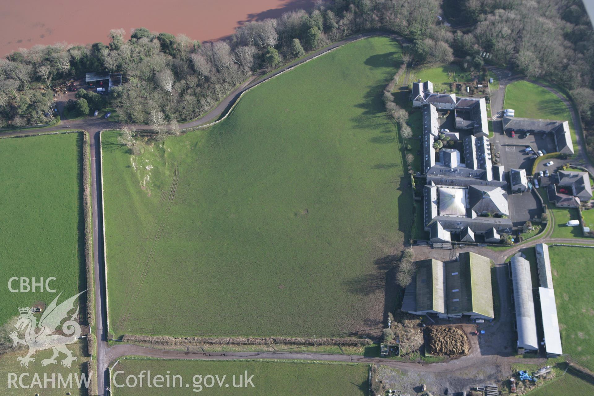 RCAHMW colour oblique aerial photograph of Stackpole Court Garden. Taken on 28 January 2009 by Toby Driver