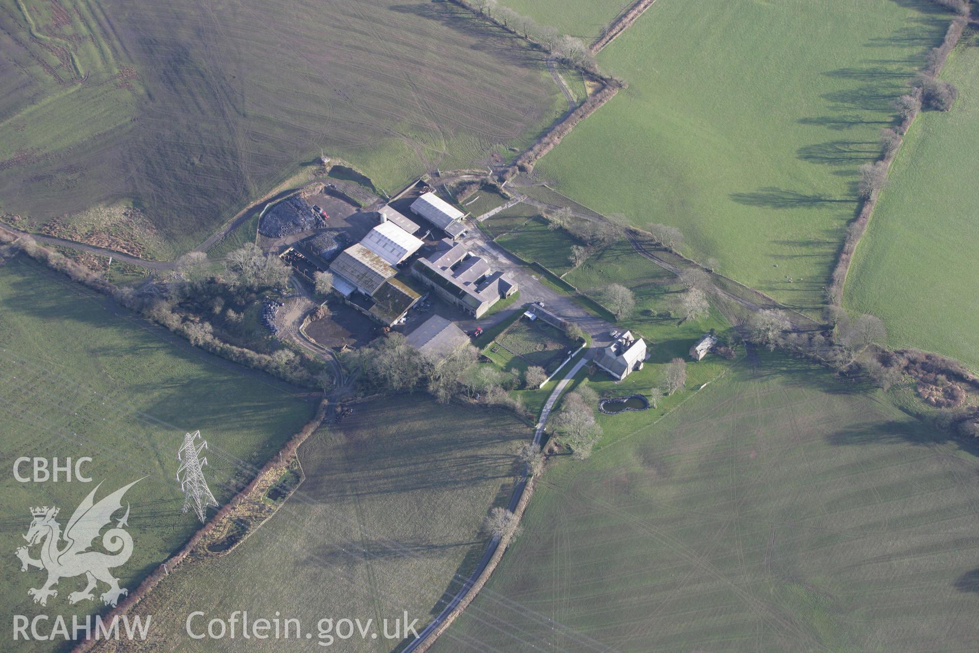 RCAHMW colour oblique photograph of Trefenty. Taken by Toby Driver on 11/02/2009.