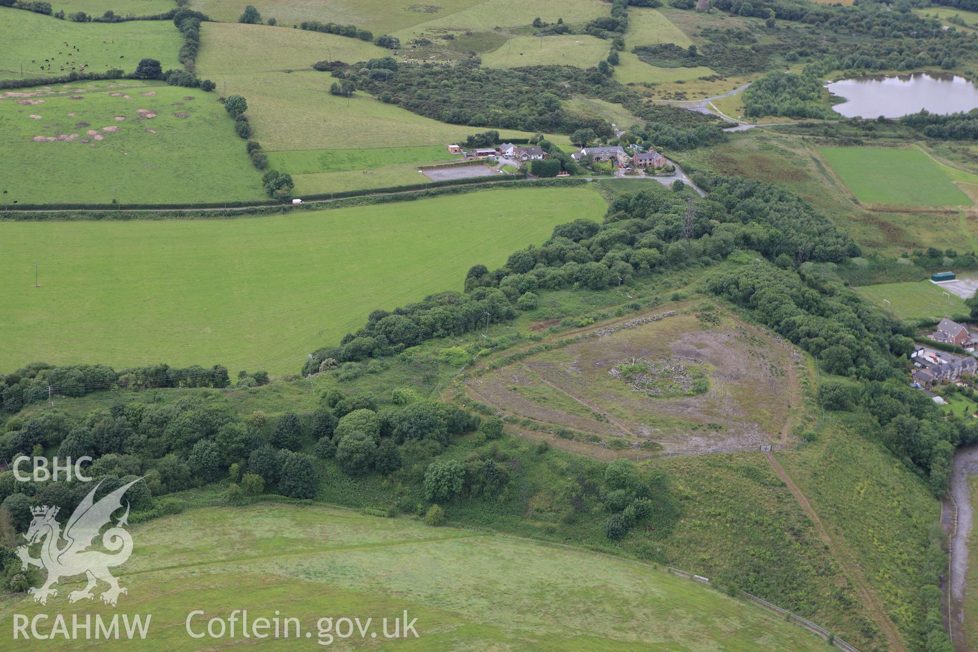 RCAHMW colour oblique aerial photograph of Offa's Dyke. Taken on 08 July 2009 by Toby Driver