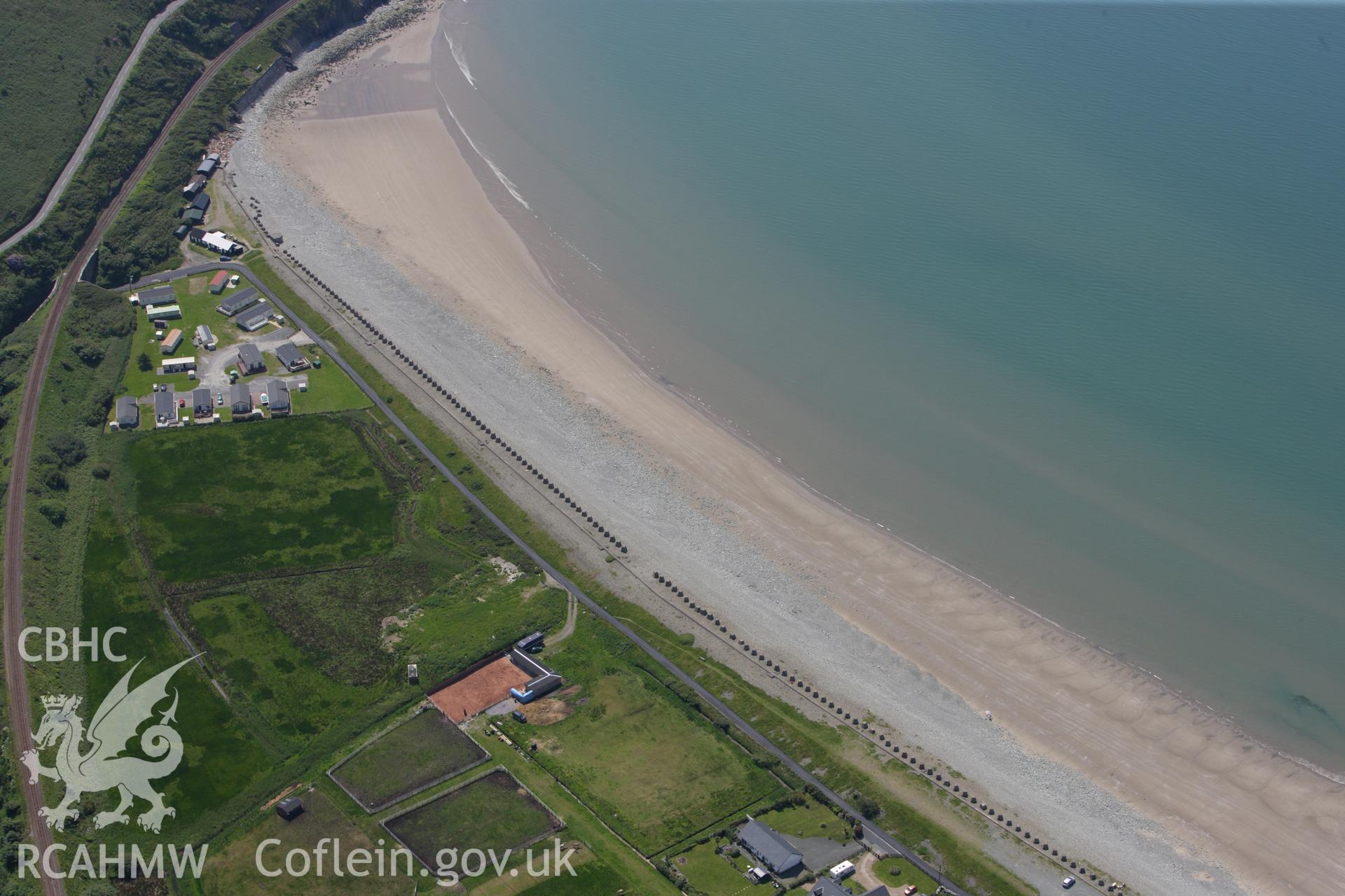 RCAHMW colour oblique aerial photograph of Anti Tank Block, Llangelynnin. Taken on 02 June 2009 by Toby Driver