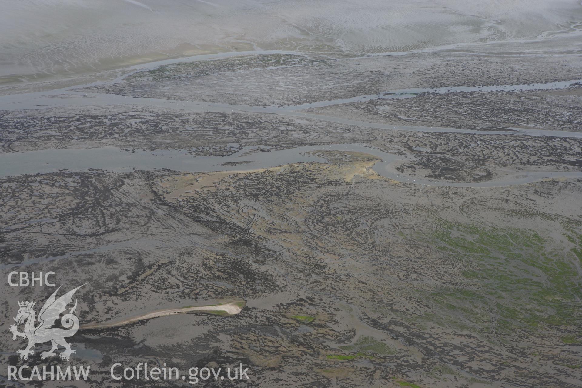 RCAHMW colour oblique aerial photograph of Ogwen Fish Weir. Taken on 06 August 2009 by Toby Driver