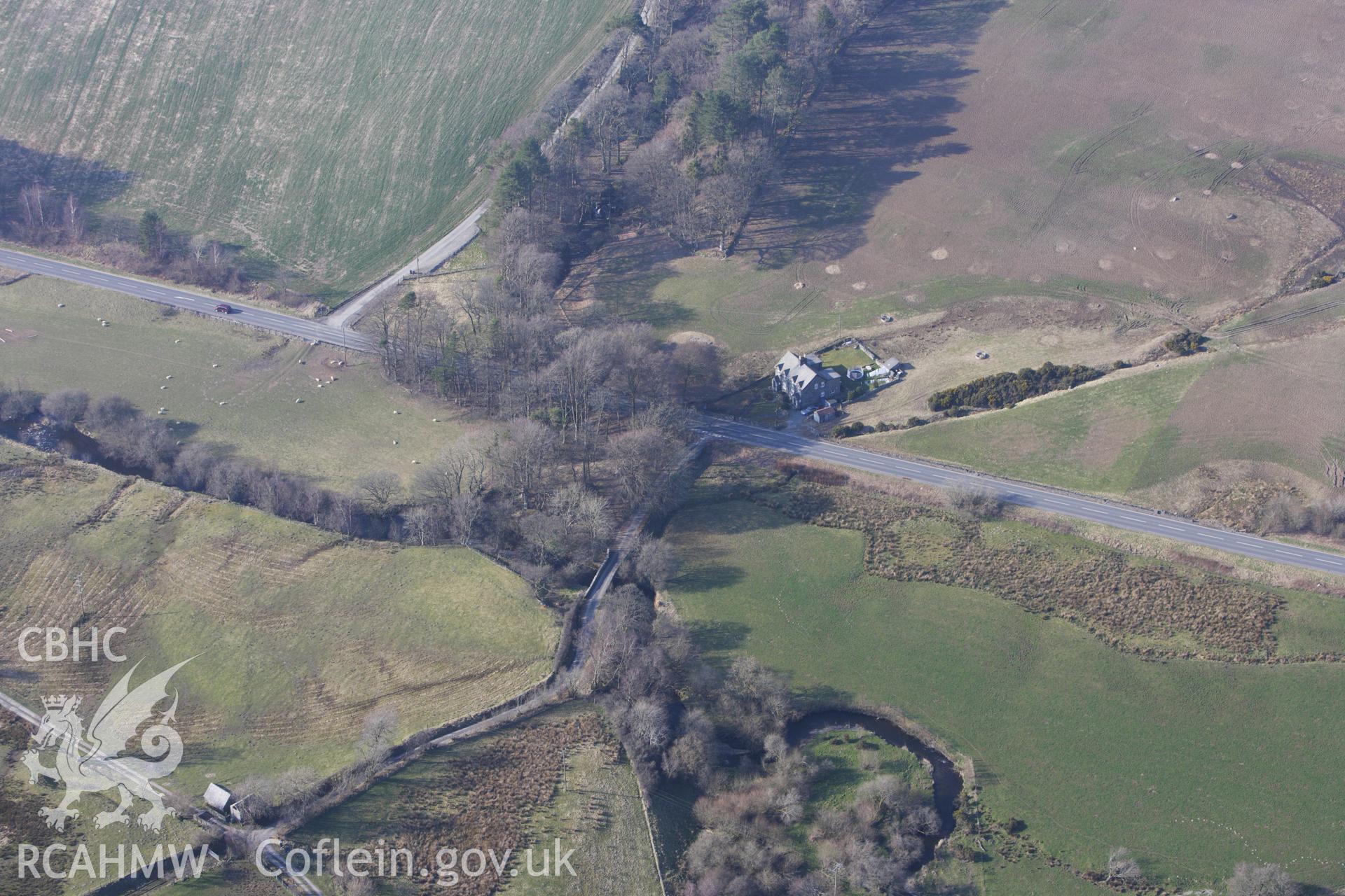 RCAHMW colour oblique photograph of Pont Newydd,. Taken by Toby Driver on 18/03/2009.