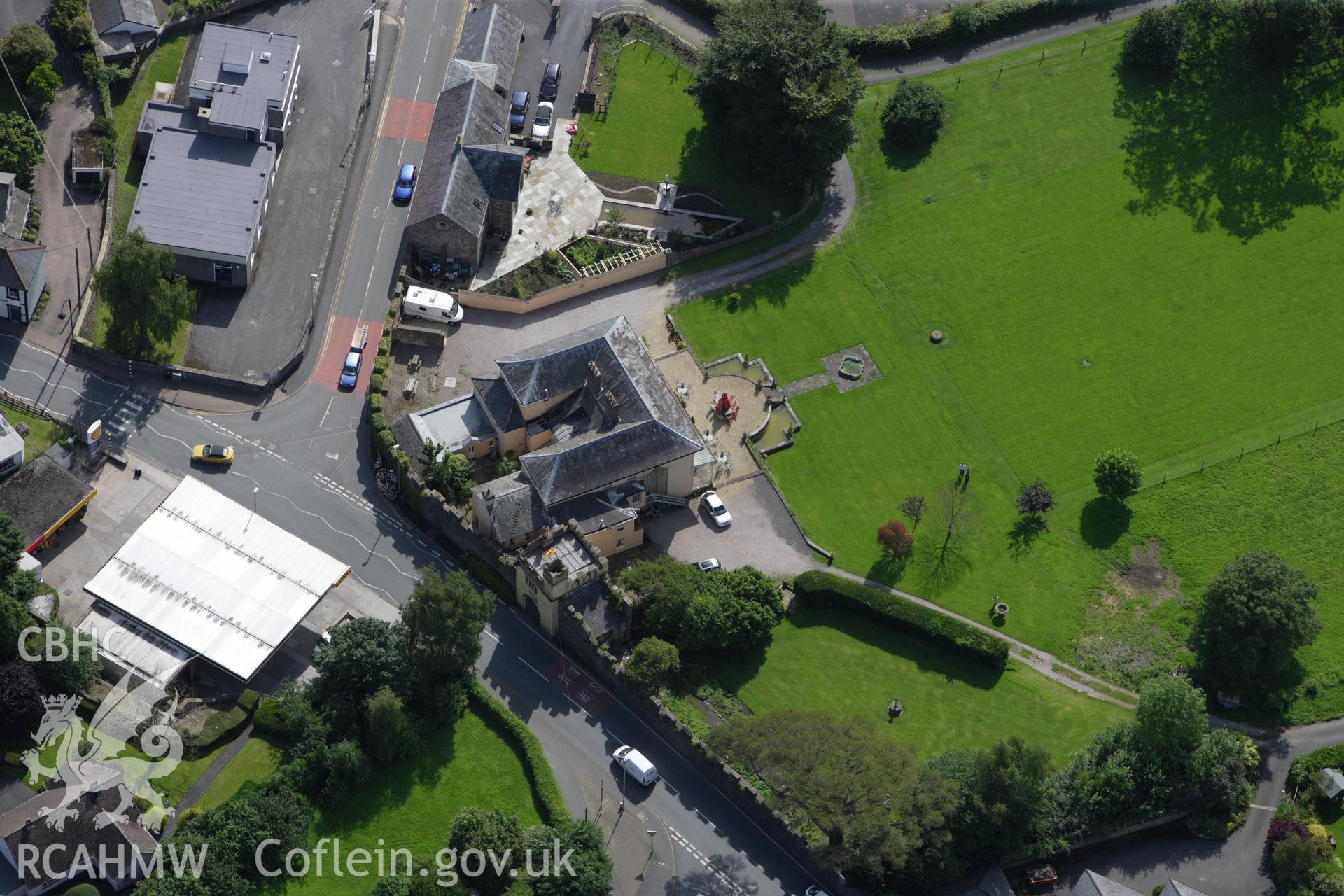 RCAHMW colour oblique aerial photograph of Porth Mawr Gate House. Taken on 23 July 2009 by Toby Driver