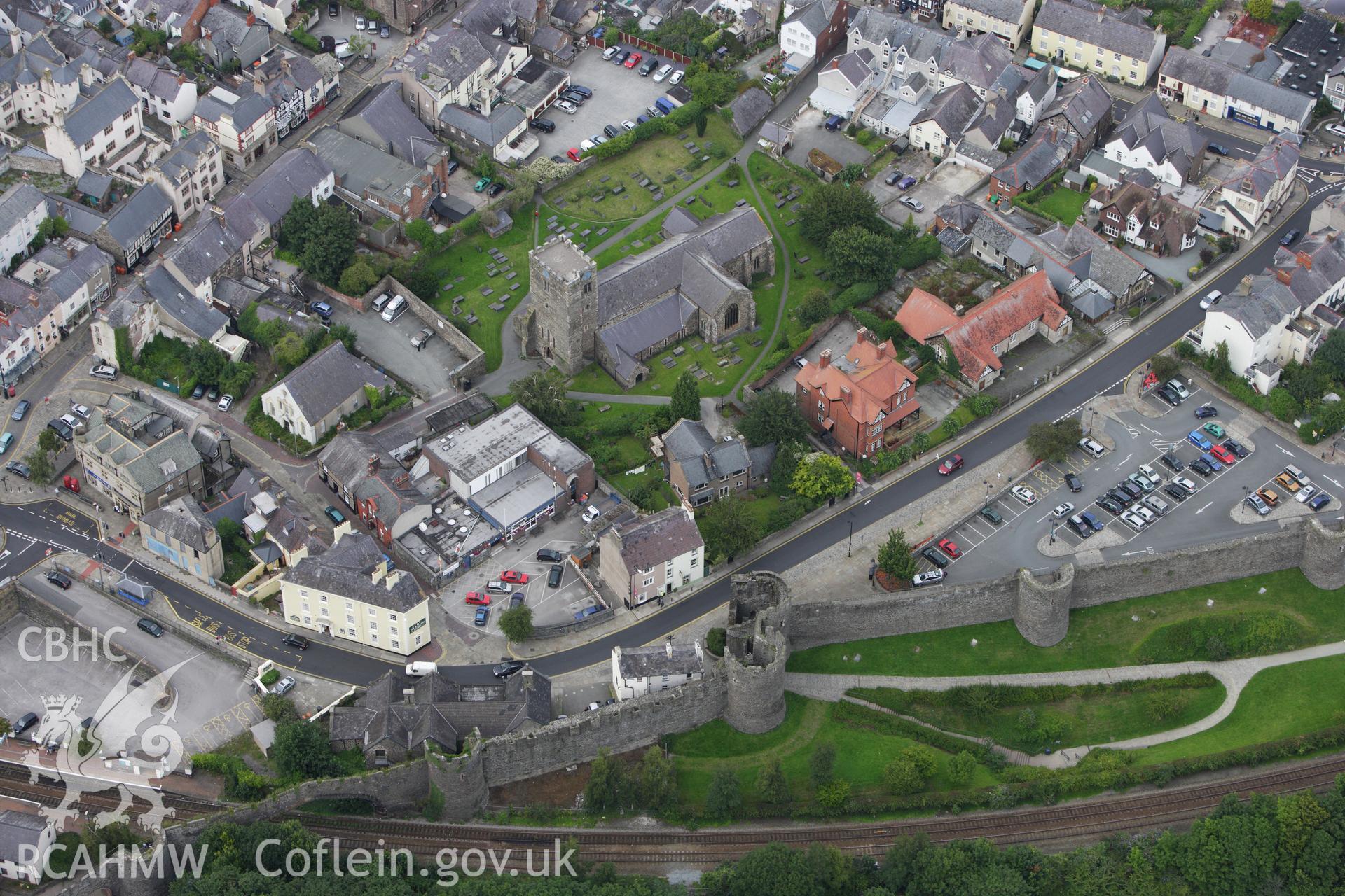 RCAHMW colour oblique aerial photograph of Porth Uchaf, Conwy. Taken on 06 August 2009 by Toby Driver