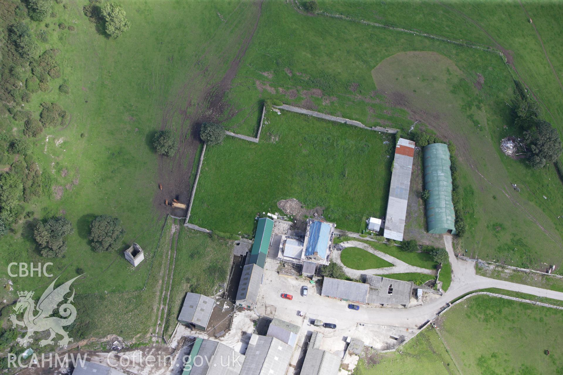 RCAHMW colour oblique aerial photograph of Gop Farm. Taken on 30 July 2009 by Toby Driver